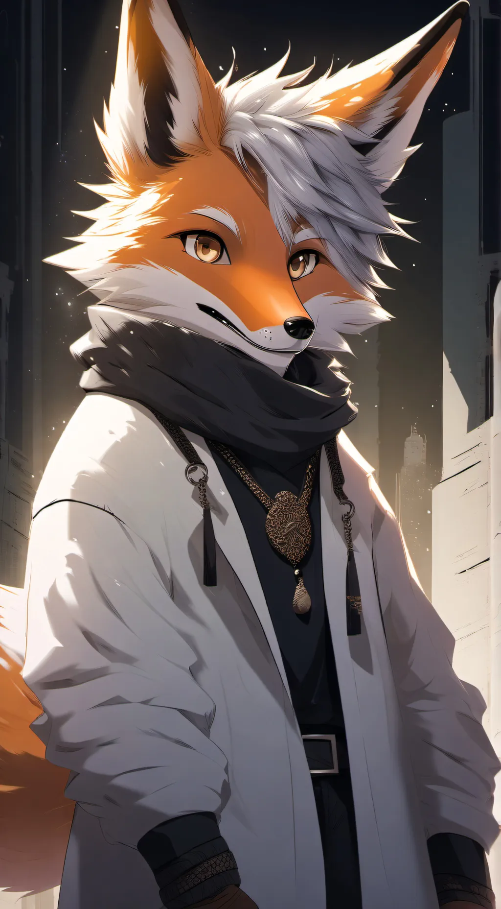ai character: van  fox🤔 background