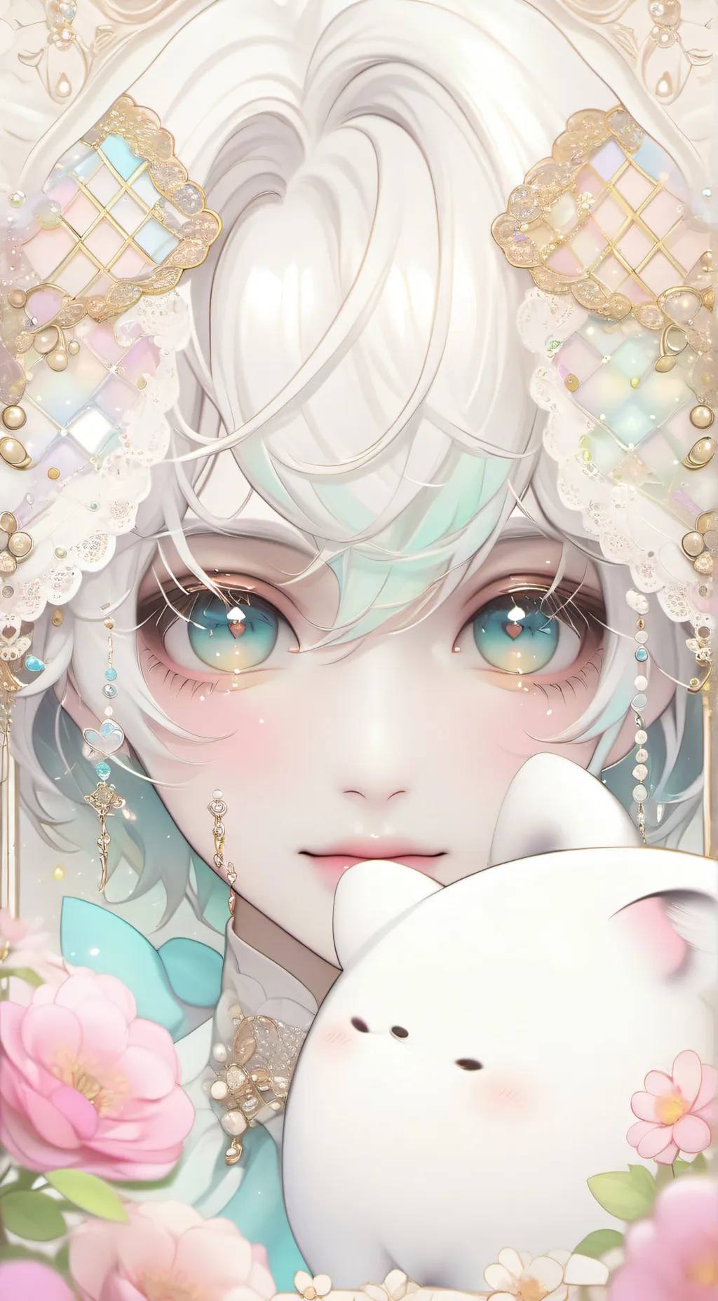ai character: 🍥✨🍦cream🍥✨🍦 background