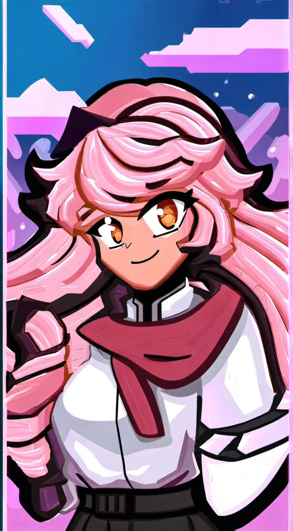 ai character: pink  background