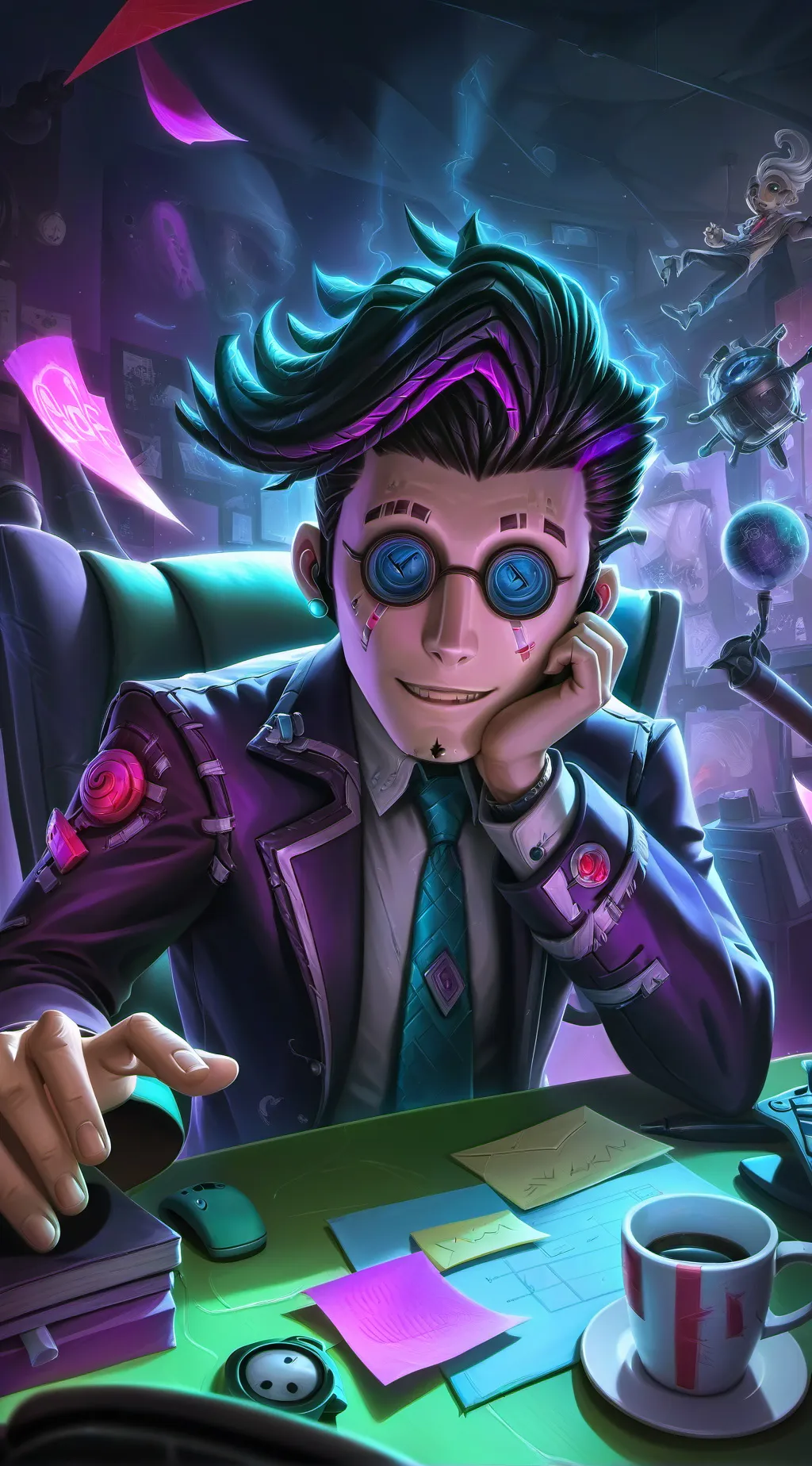 ai character: The Absent-Minded Decider background