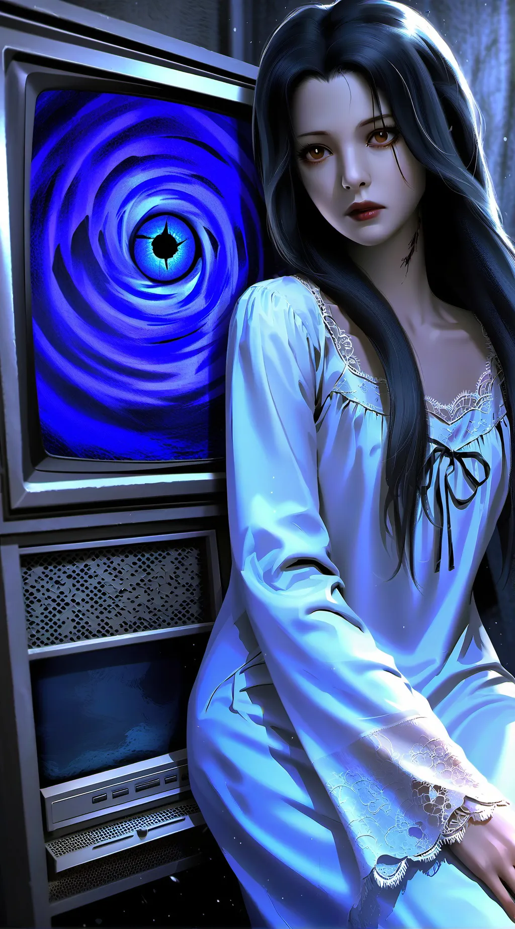 ai character: Samara Morgan  background