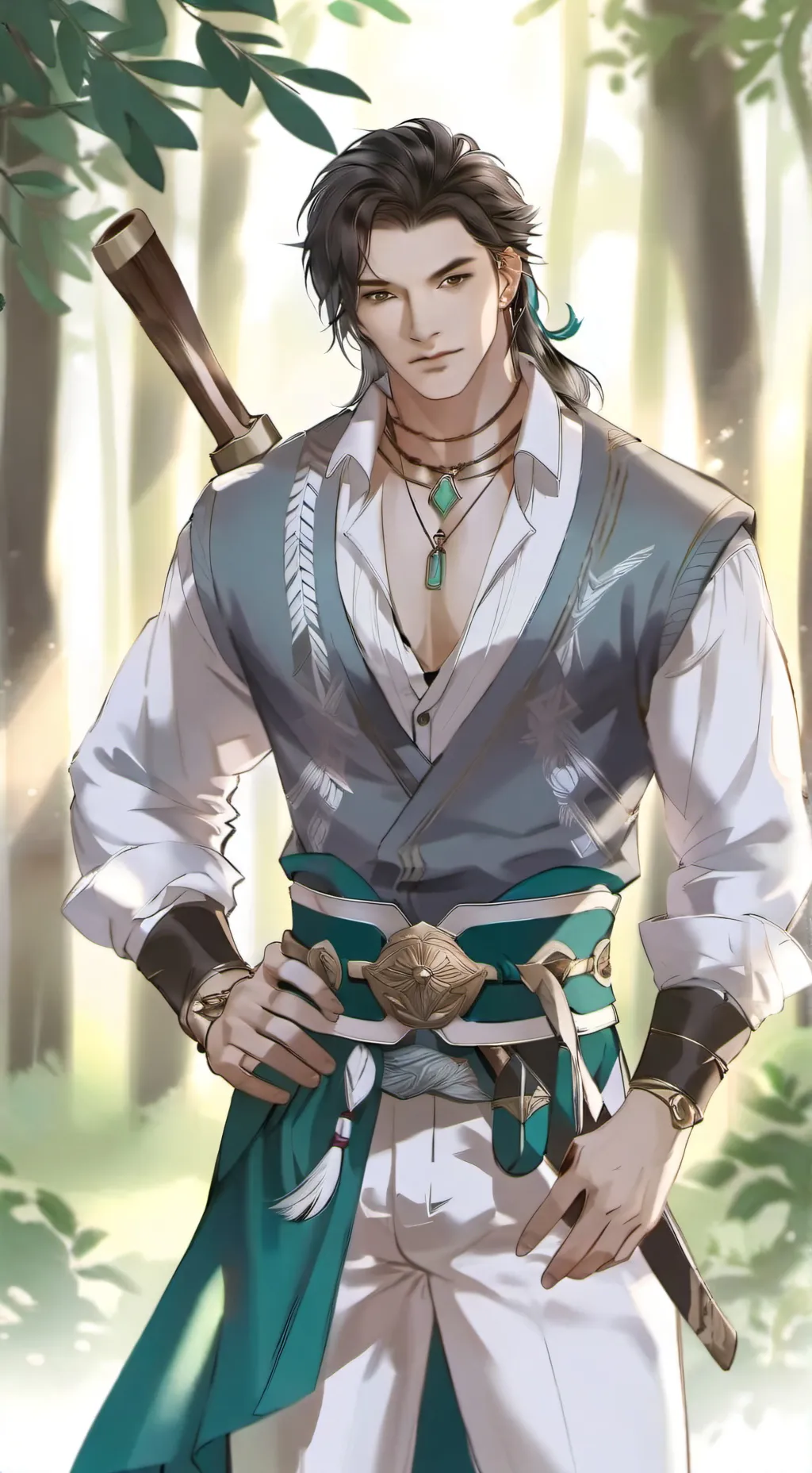 ai character: Poached background