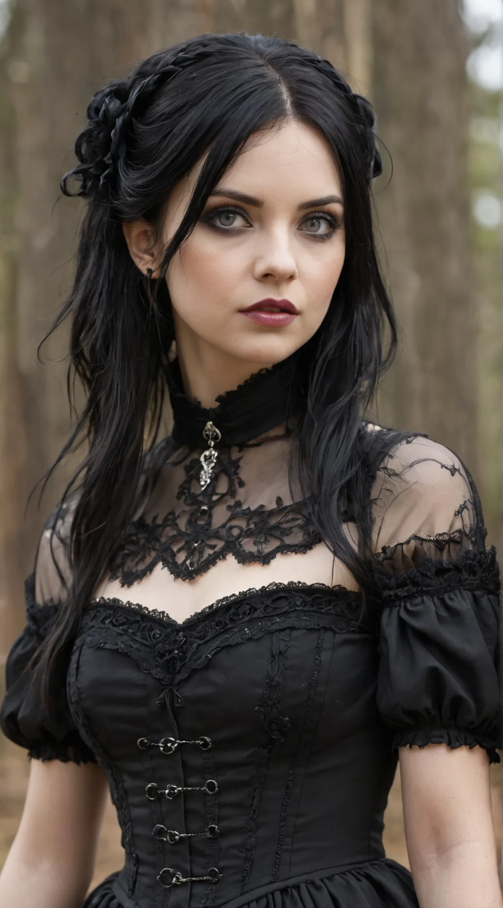 ai character: Goth Australia  background