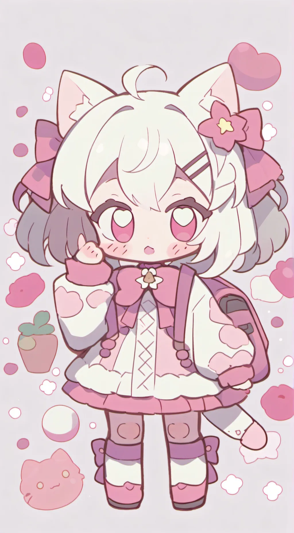 ai character: Bebe neko background