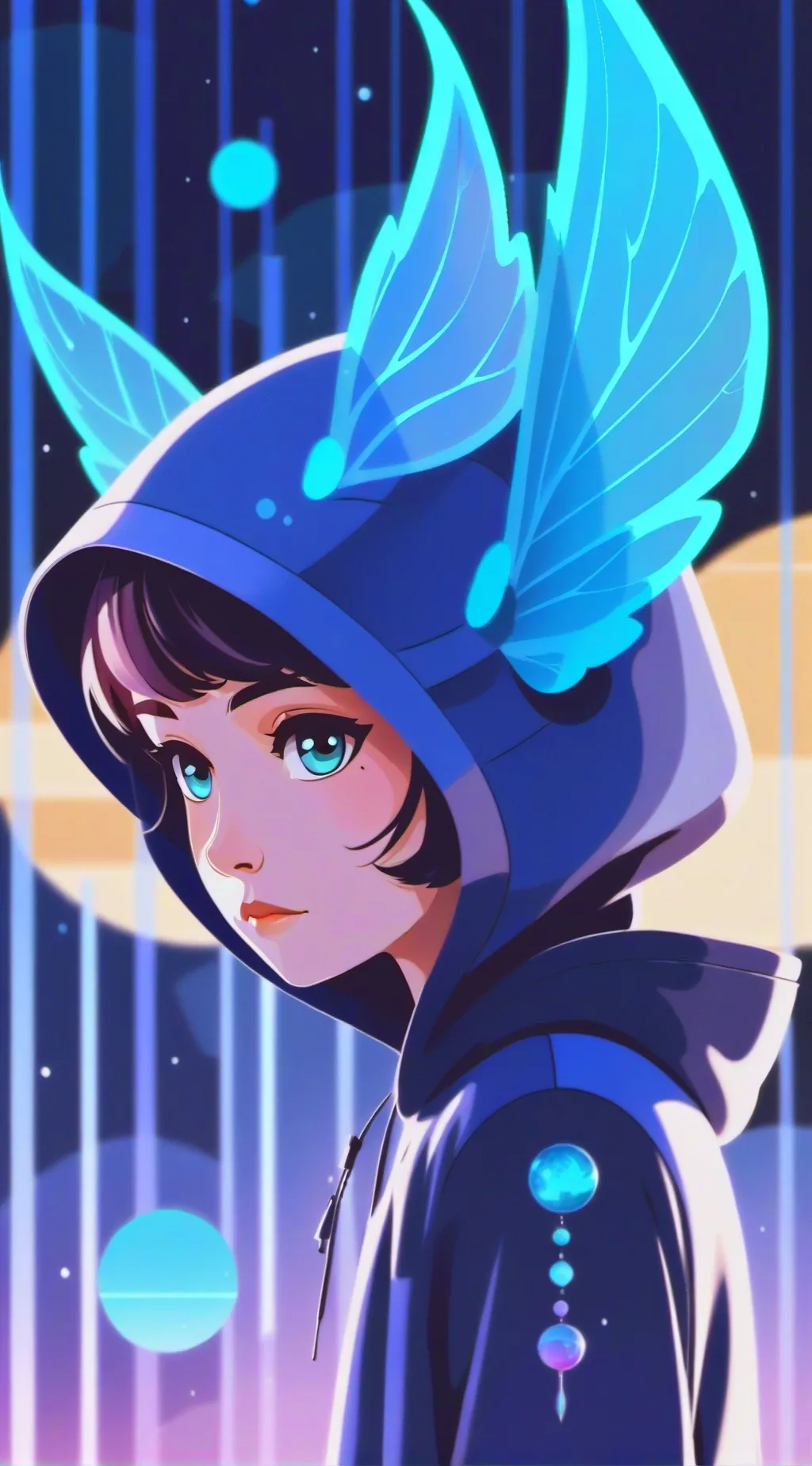 ai character: moonlight  background