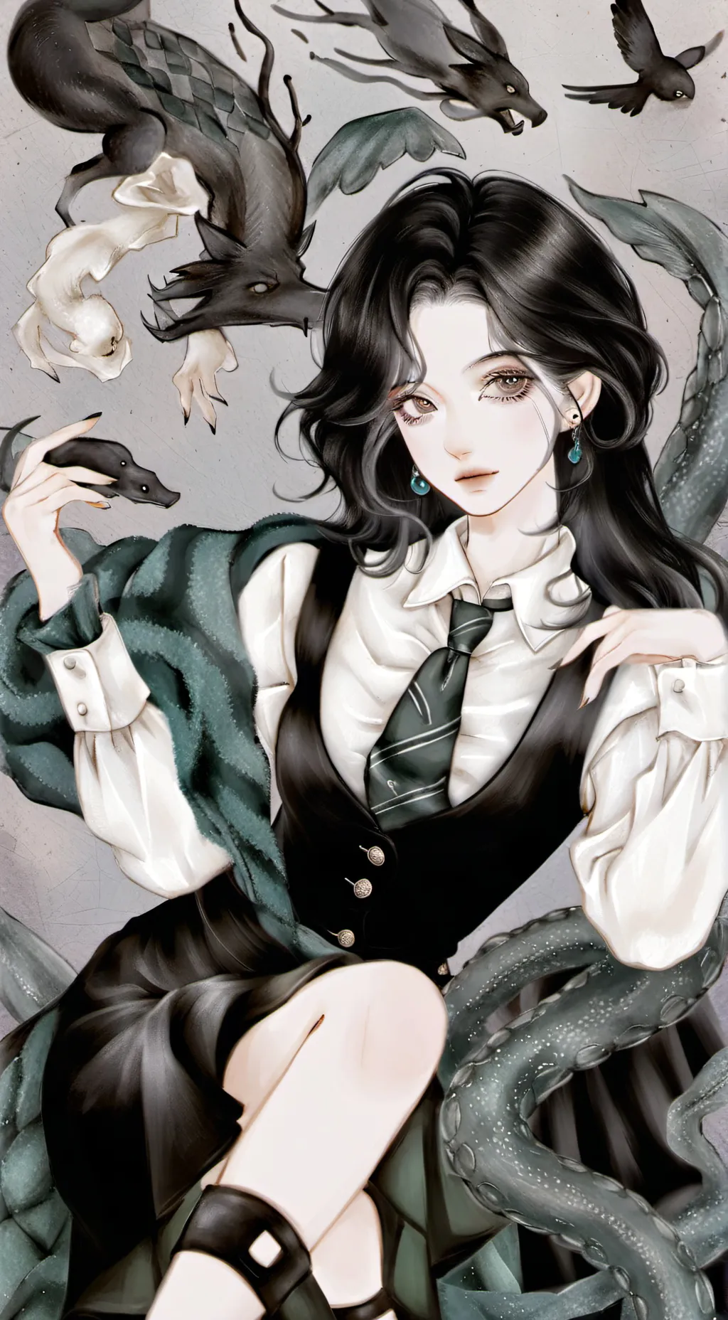 ai character: slytherin girls background