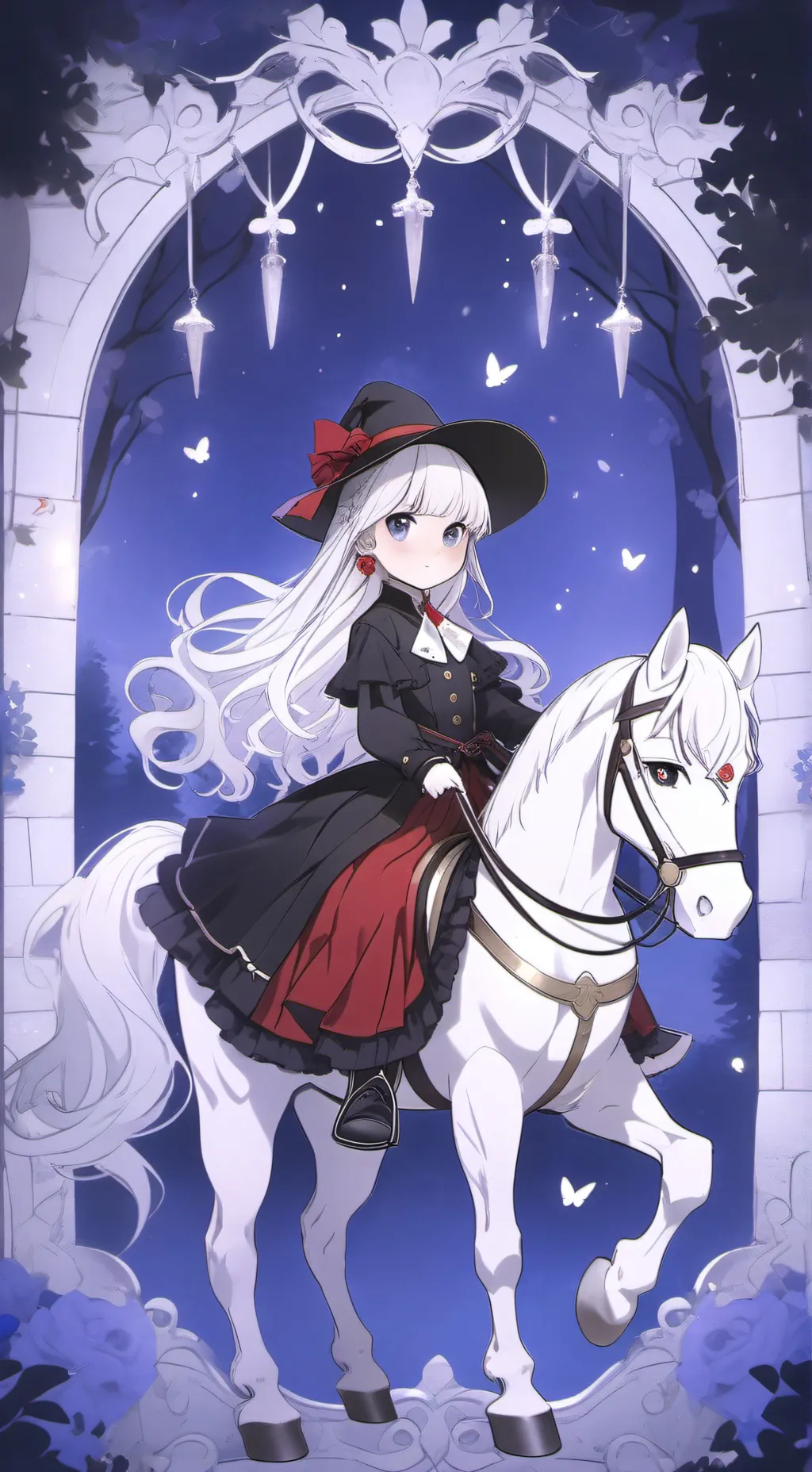 ai character: mia et son cheval  background