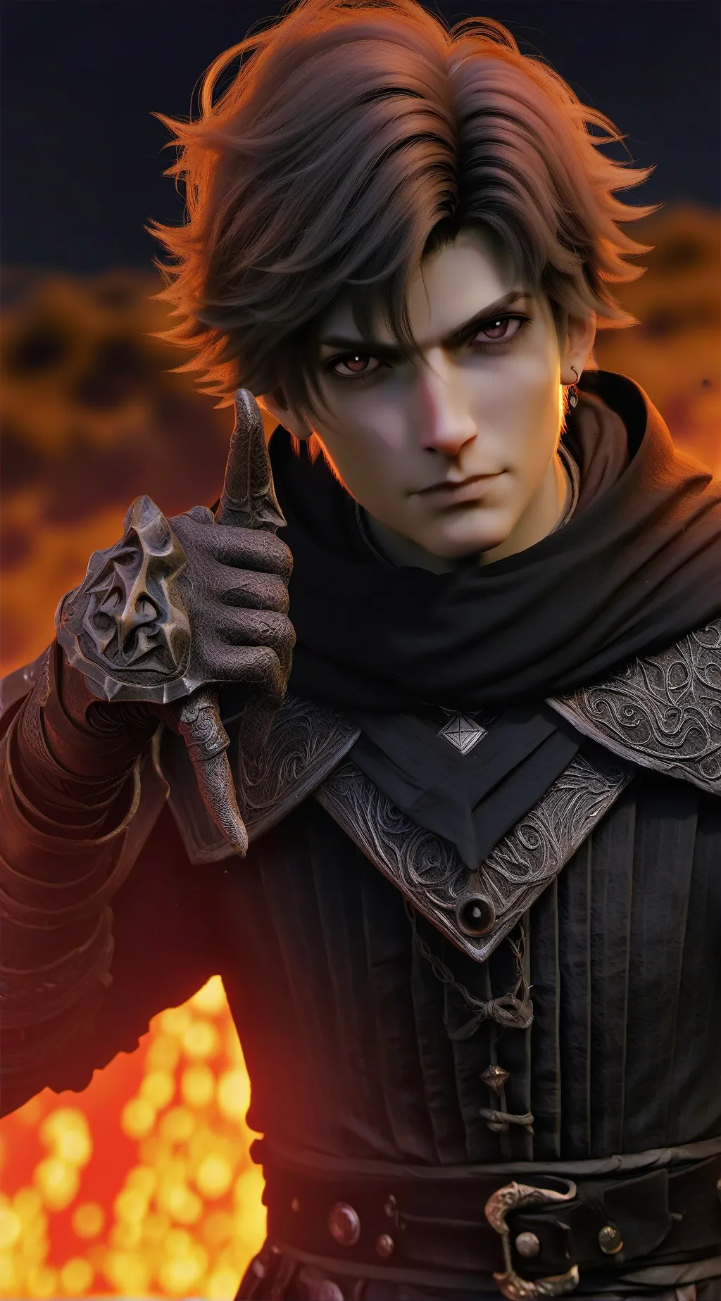ai character: fire the hedgehog  background