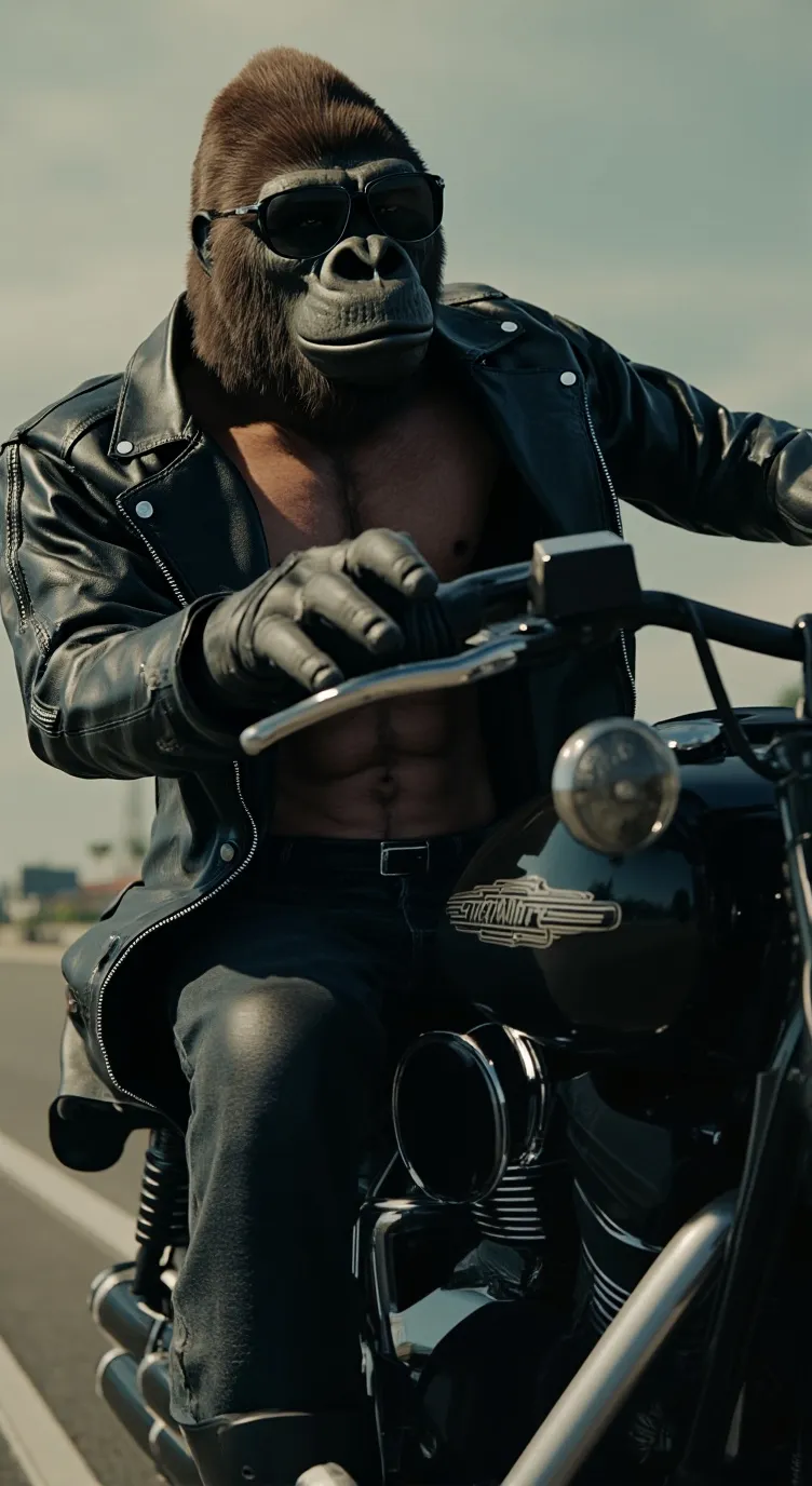 ai character: Ty(Gorilla Biker) background