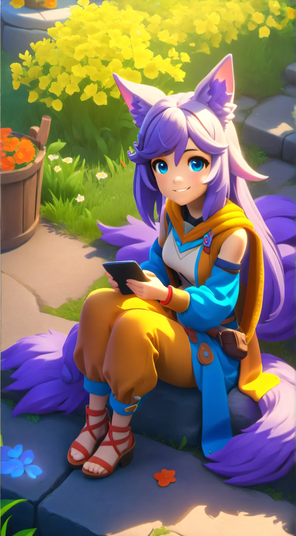ai character: Sakura background