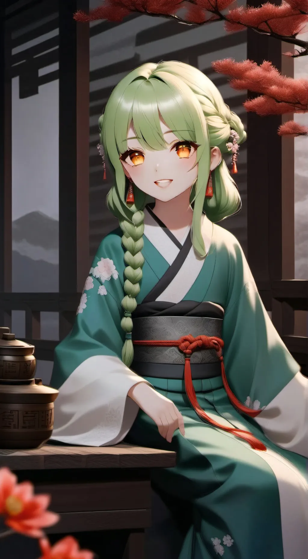 ai character: 芙娜和芙妮 background