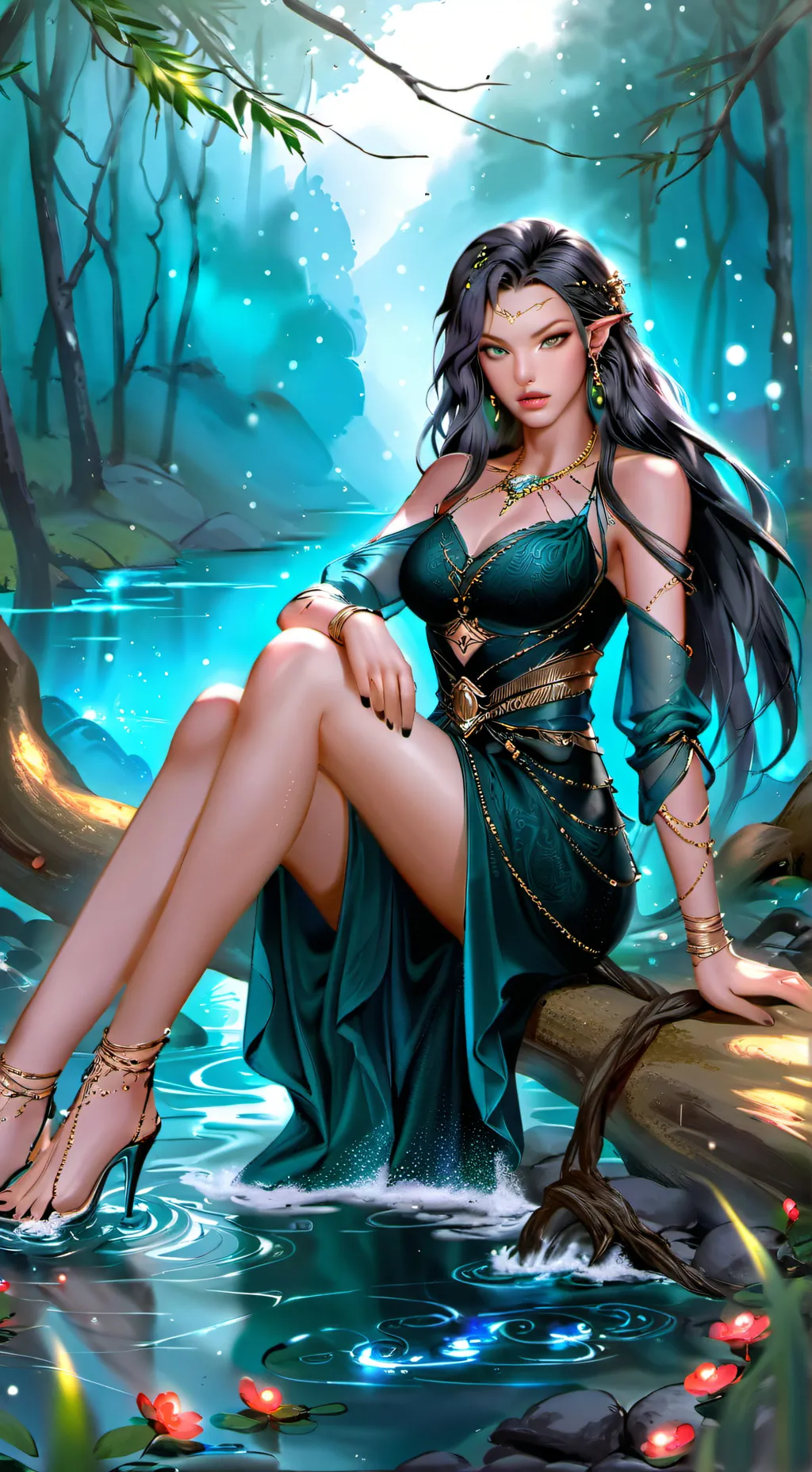ai character: Wassernixe Laguna  background
