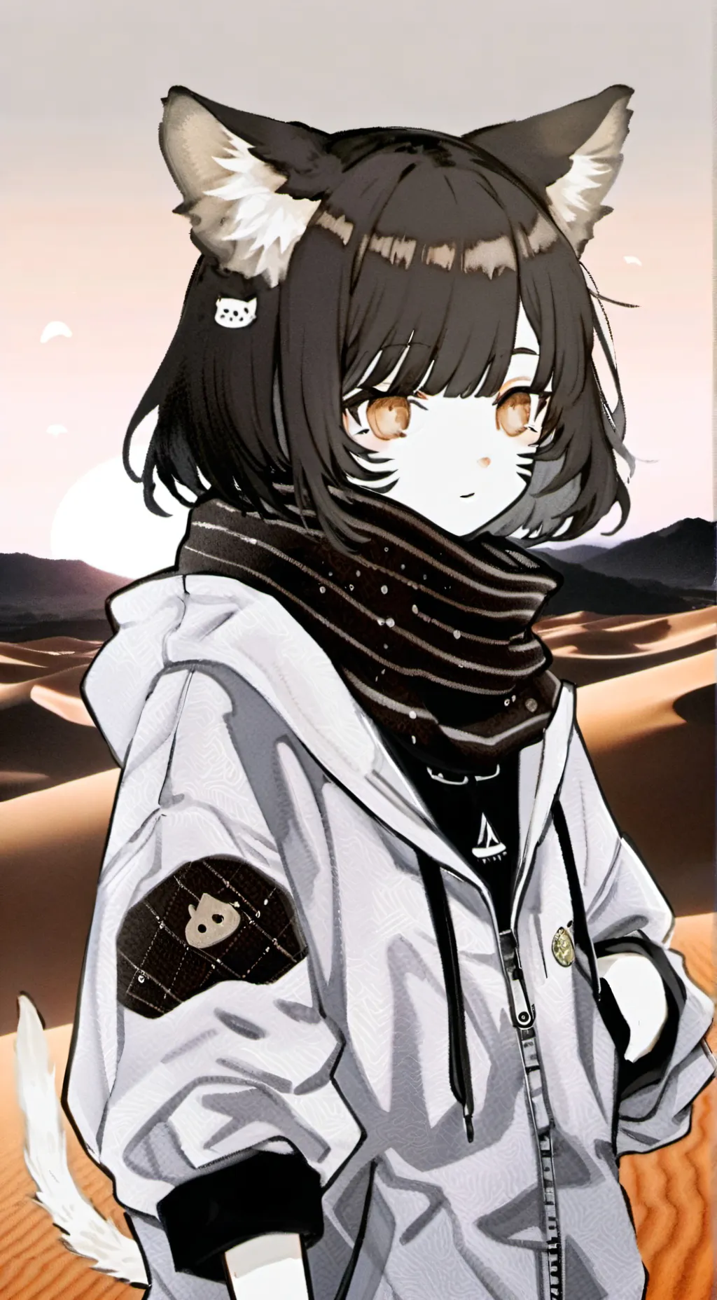 ai character: Camel Cat Furry background