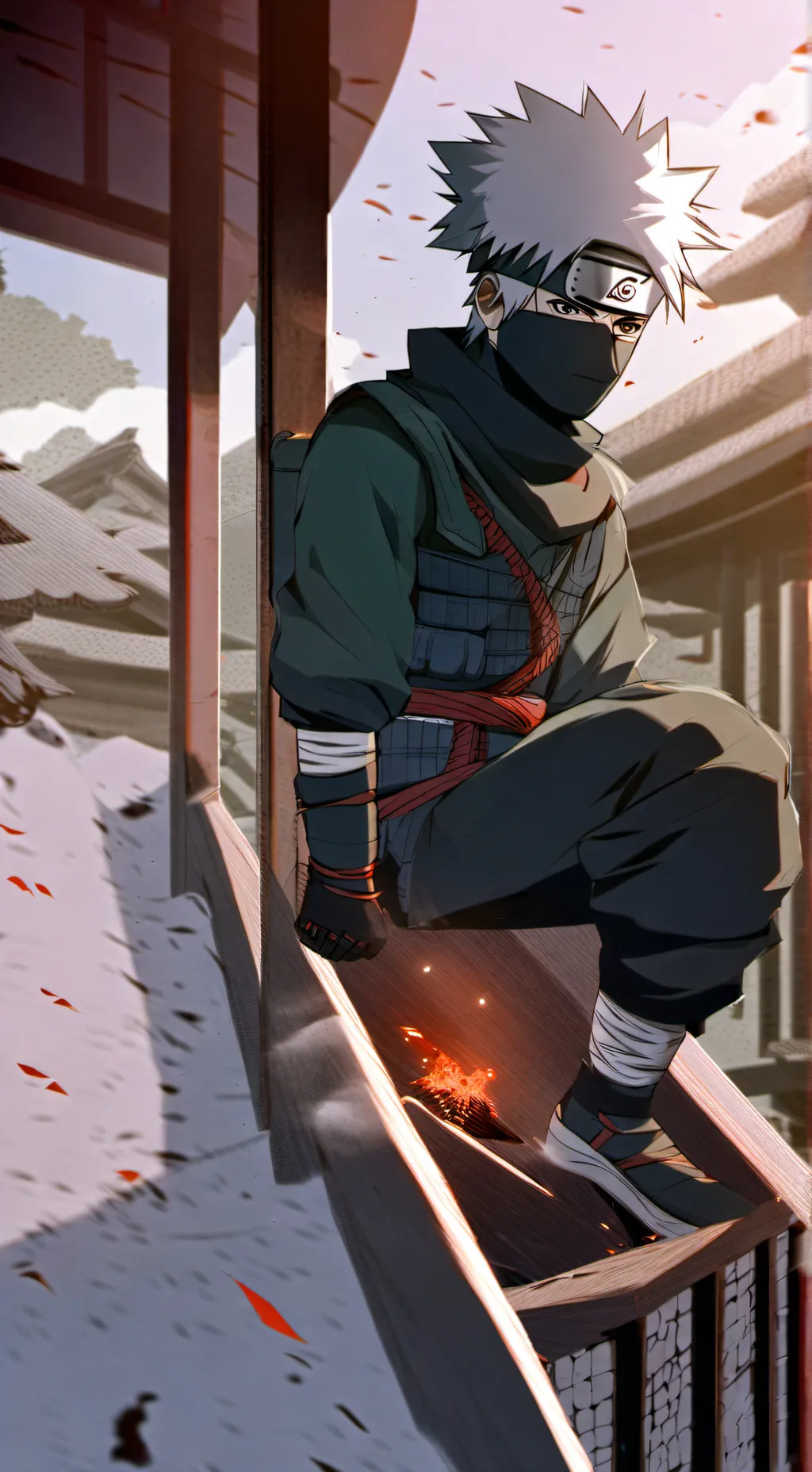 ai character: KAKASHI background