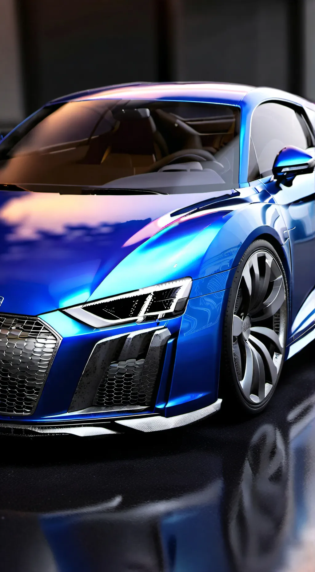 ai character: Audi R8  background