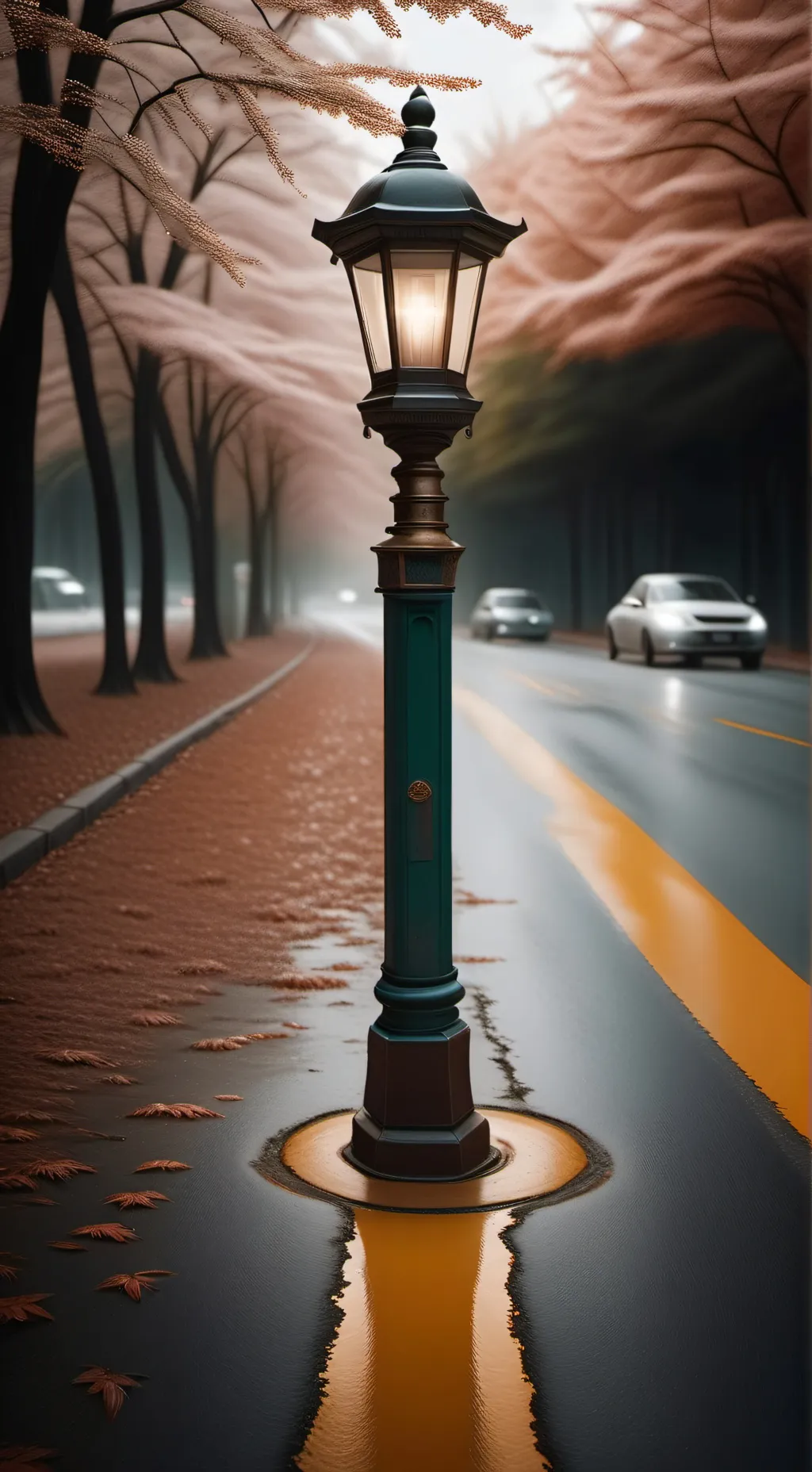 ai character: Pole in the road  background