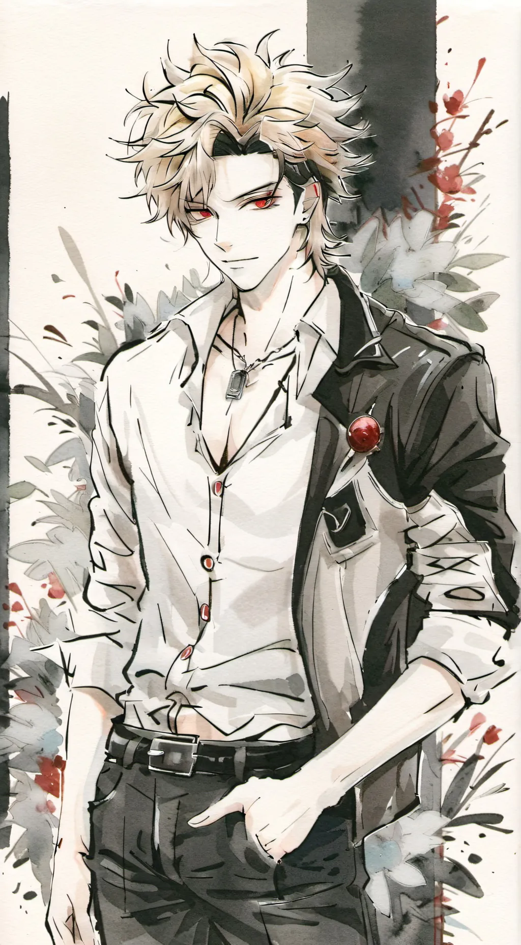 ai character: Katsuki Bakugo background