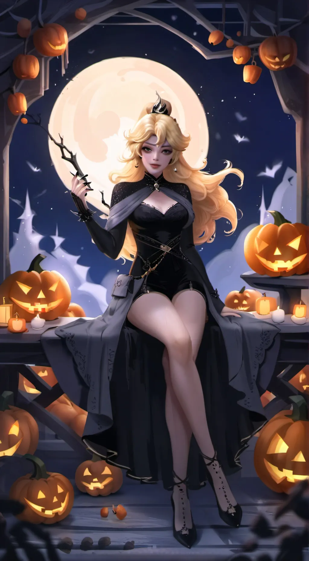 ai character: koopa queen  background