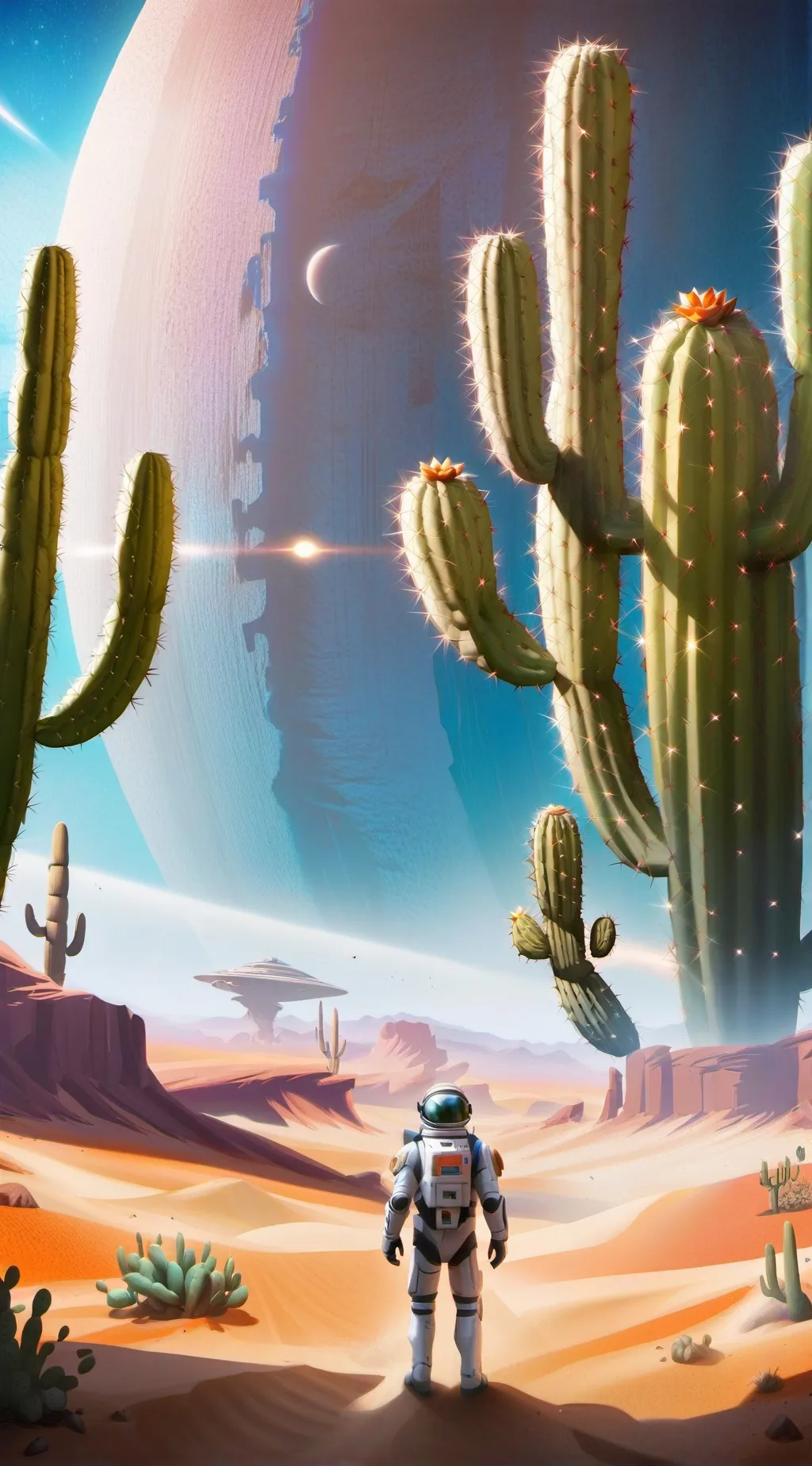 ai character: The desert world background