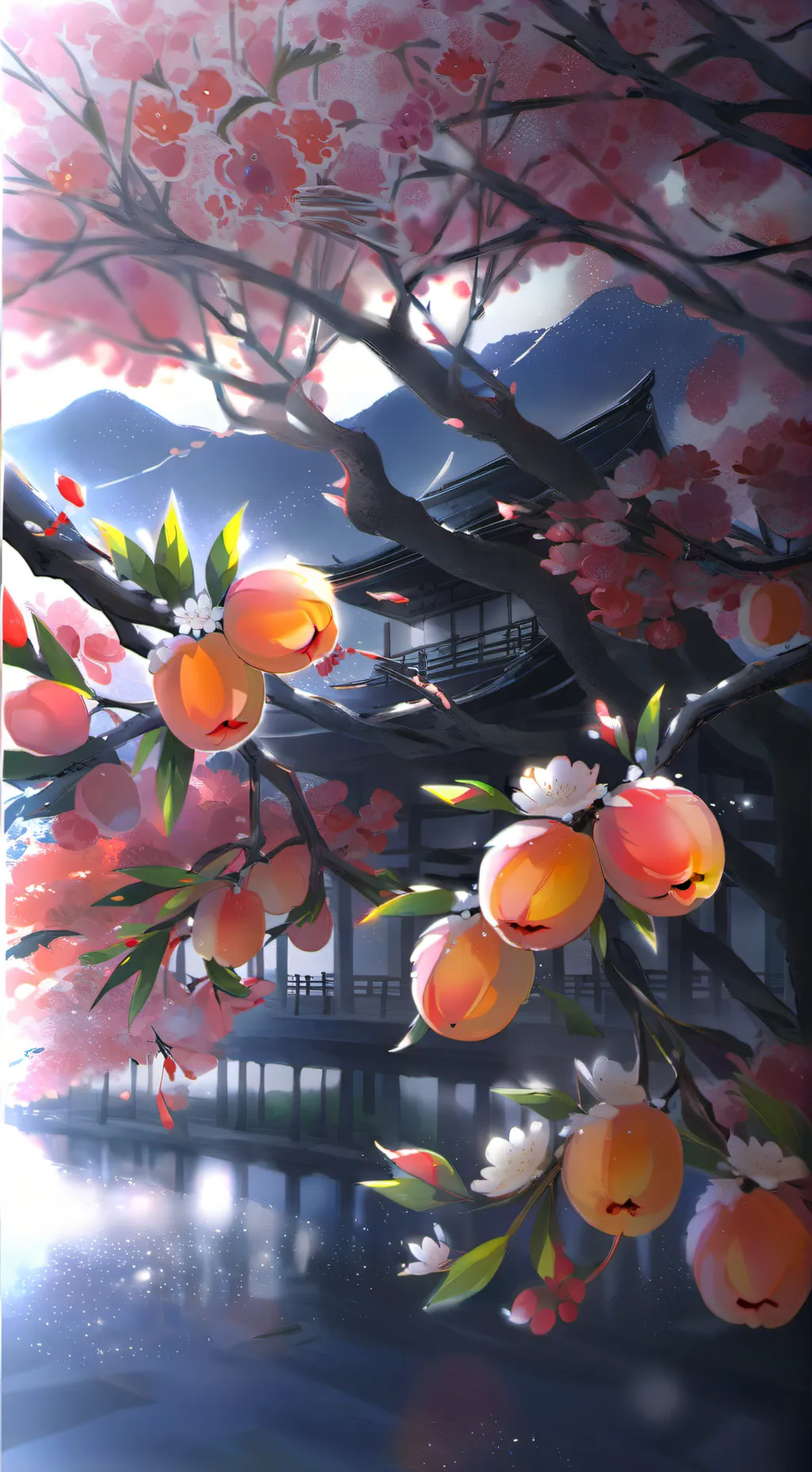 ai character: SHADOWPEACH background