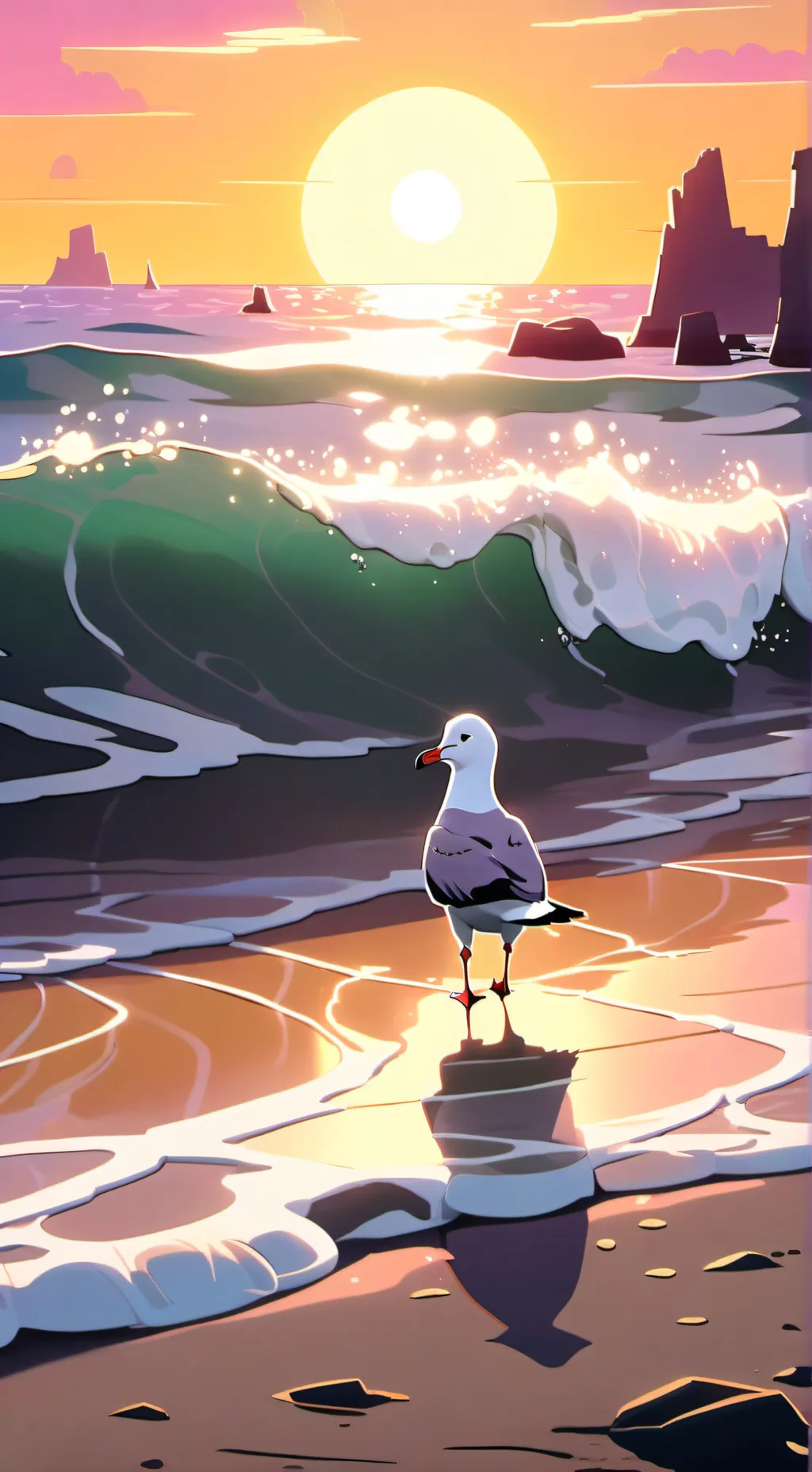ai character: !☆hxh beach☆!  background