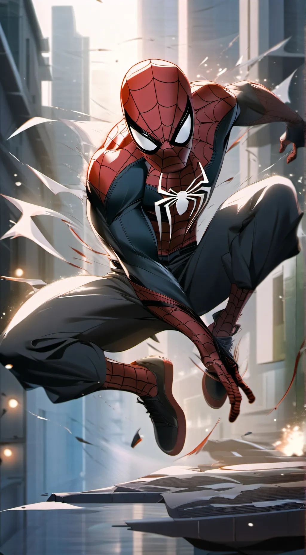 ai character: Spider man  background