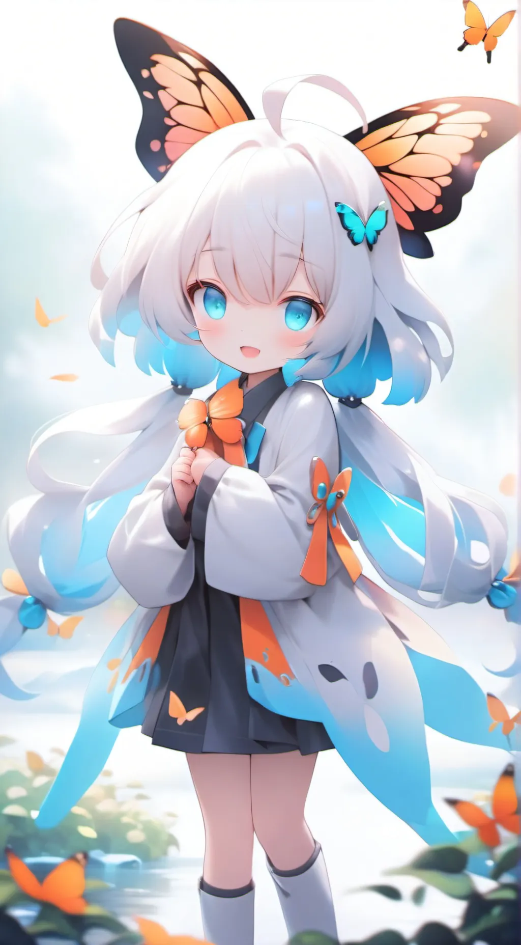 ai character: Migrating Monarch Spirit background