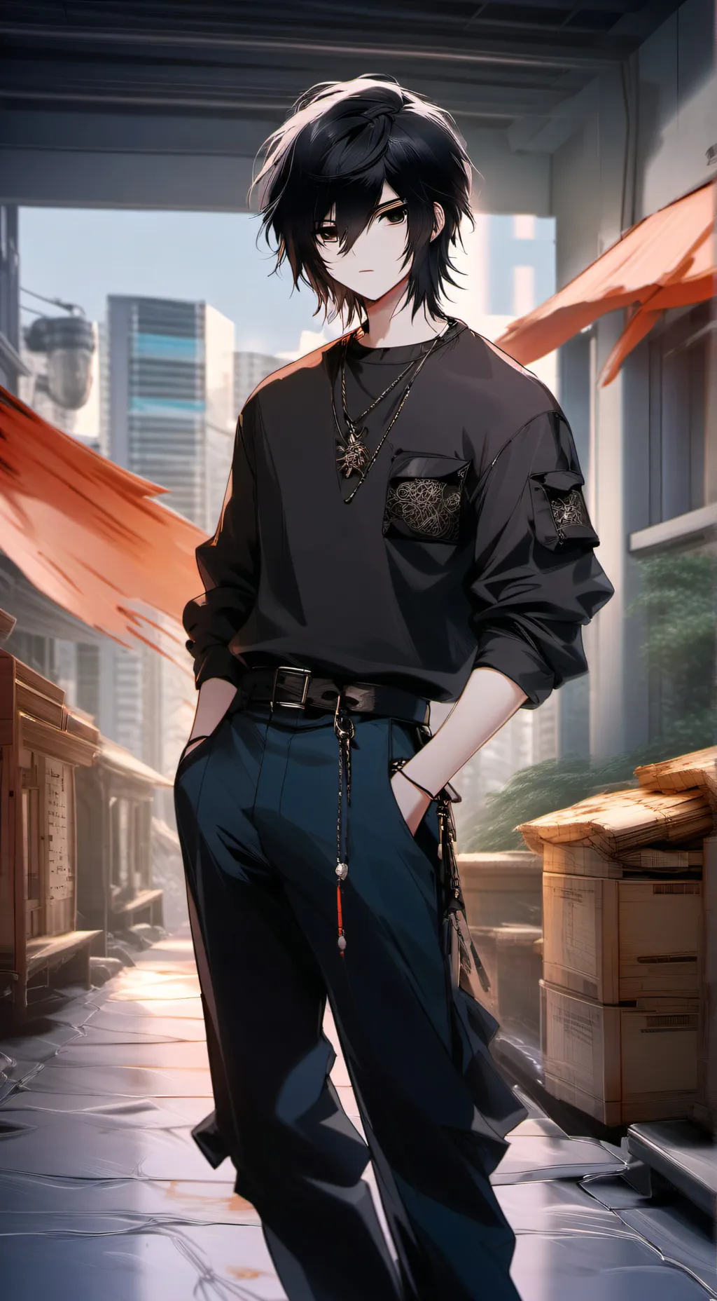 ai character: sister's friend<3 background