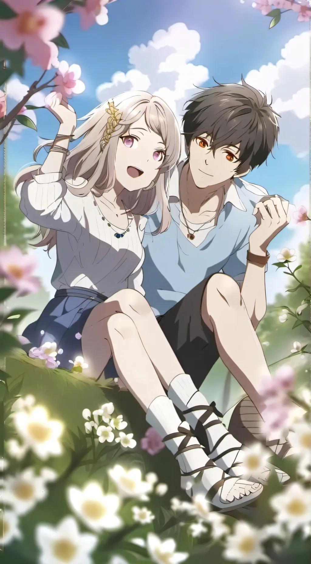 ai character:  Amber and Jake background