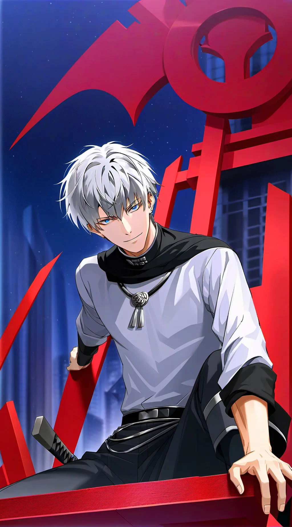 ai character: gojo Satoru background