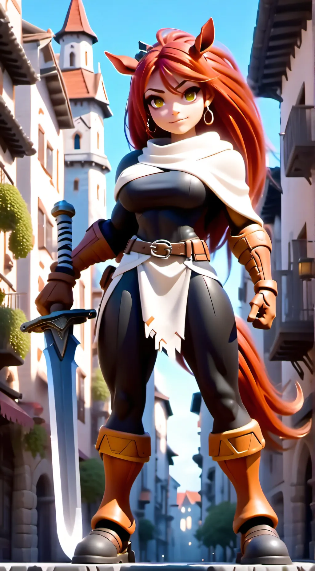 ai character: Red Shetland background