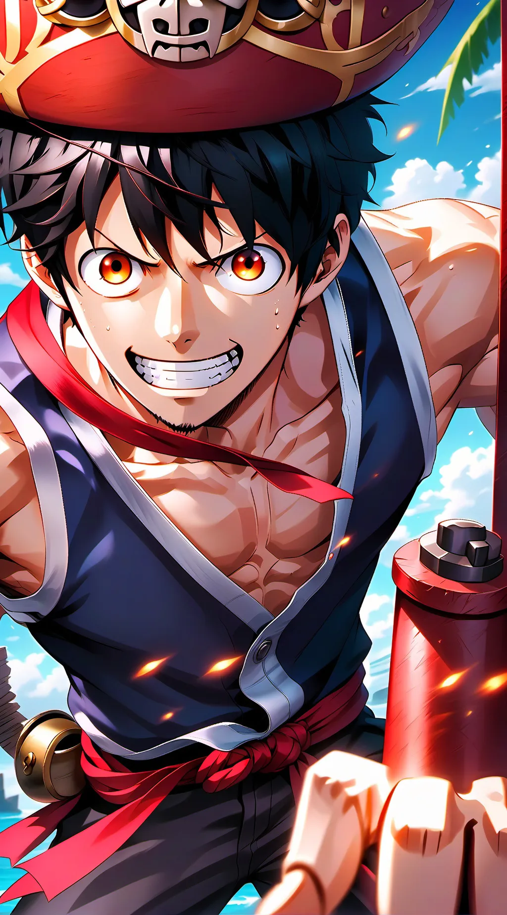 ai character: Monkey D. Luffy background