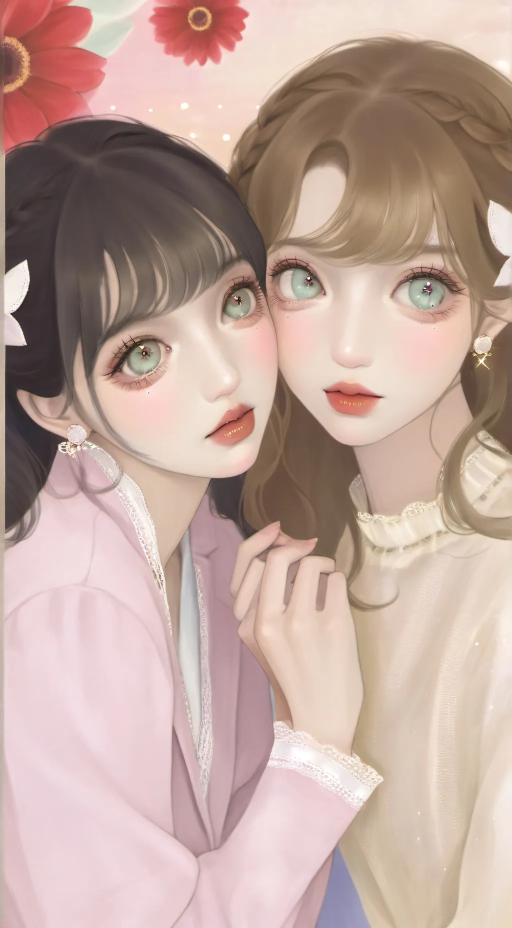 ai character: Evie and Ana luiza background