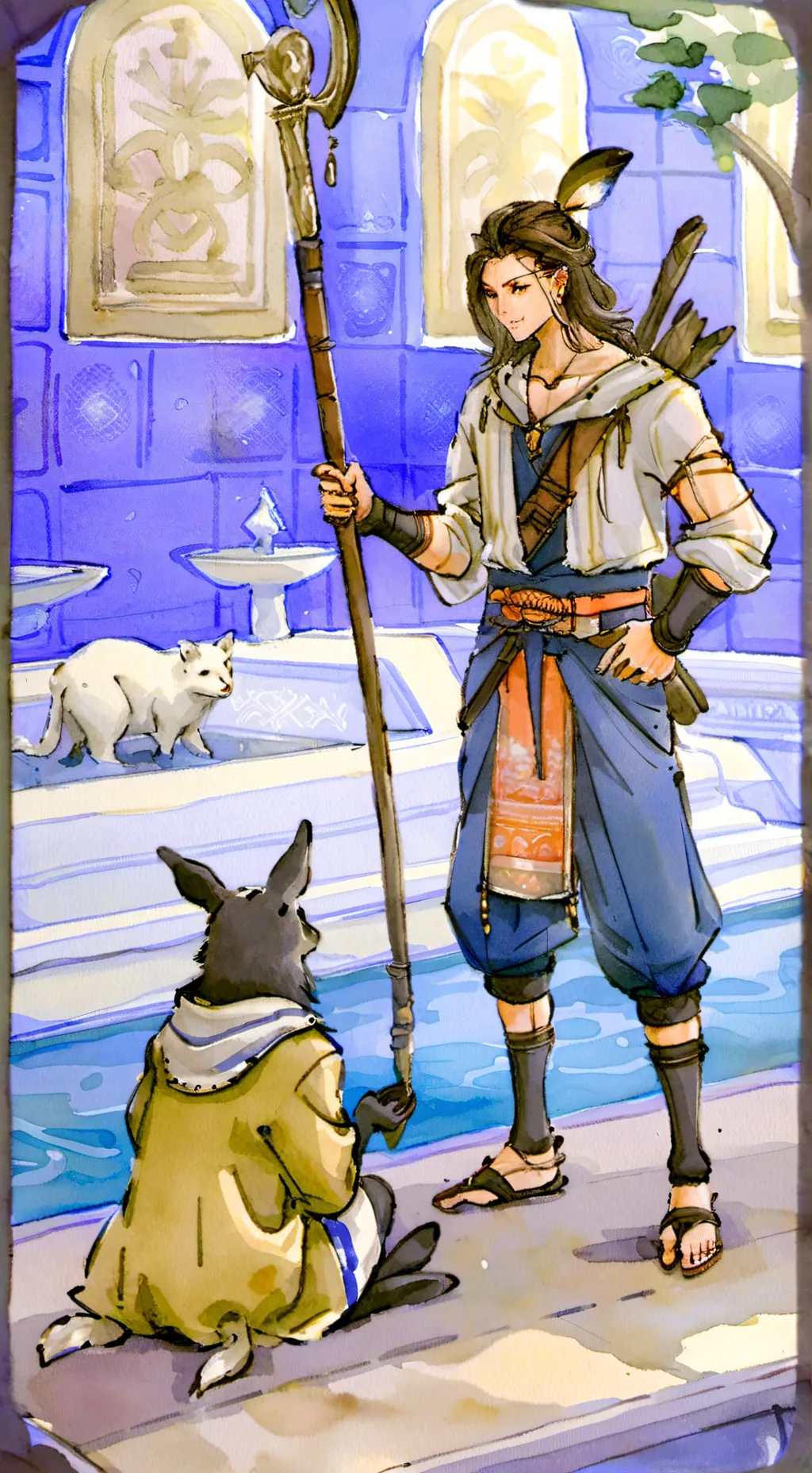 ai character: Hybrid auction background