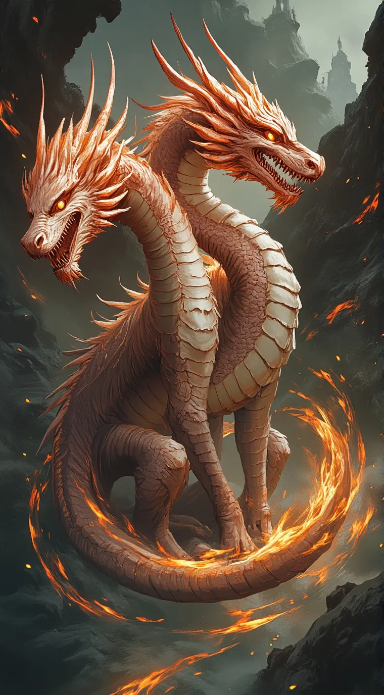 ai character: Dragon merge virus background