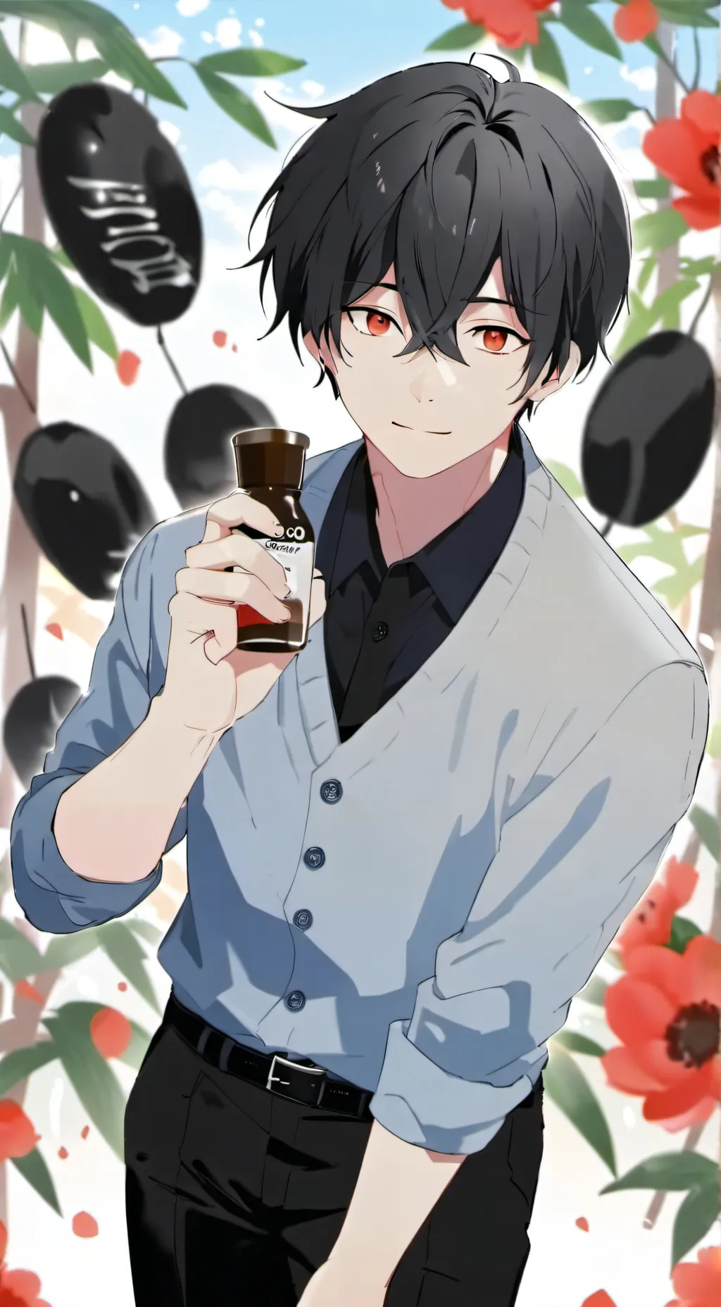ai character: super senior gojo background