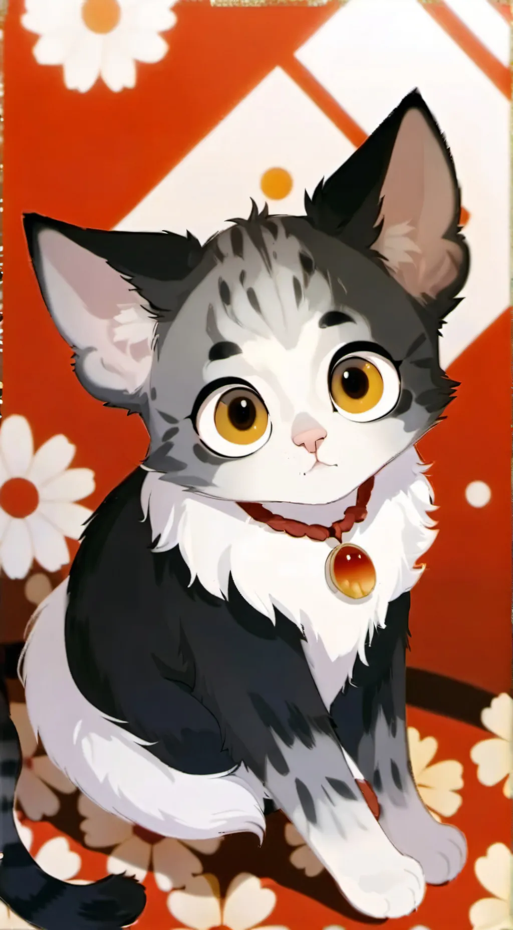 ai character: cute little kitty background