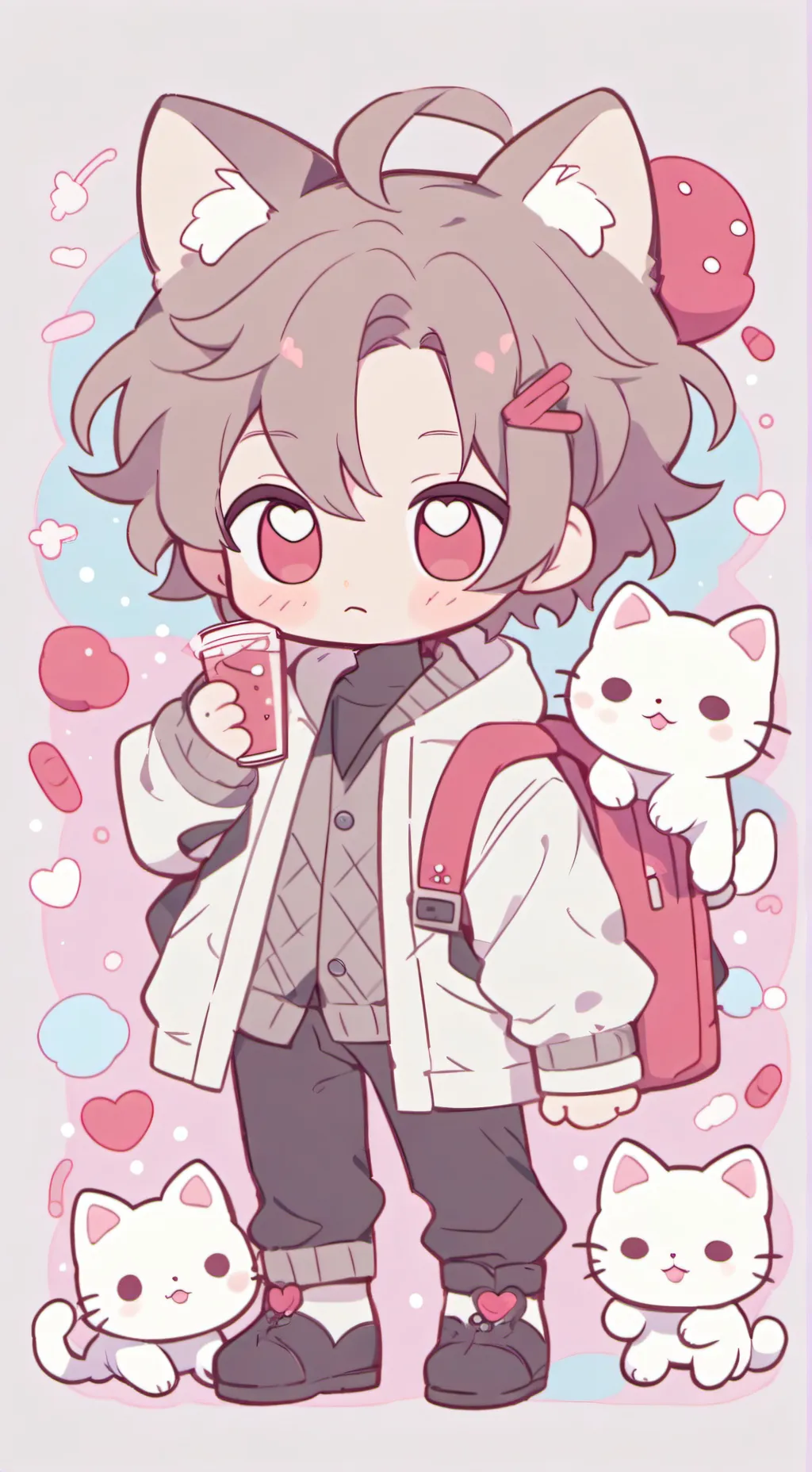 ai character: tanjiro gatito background