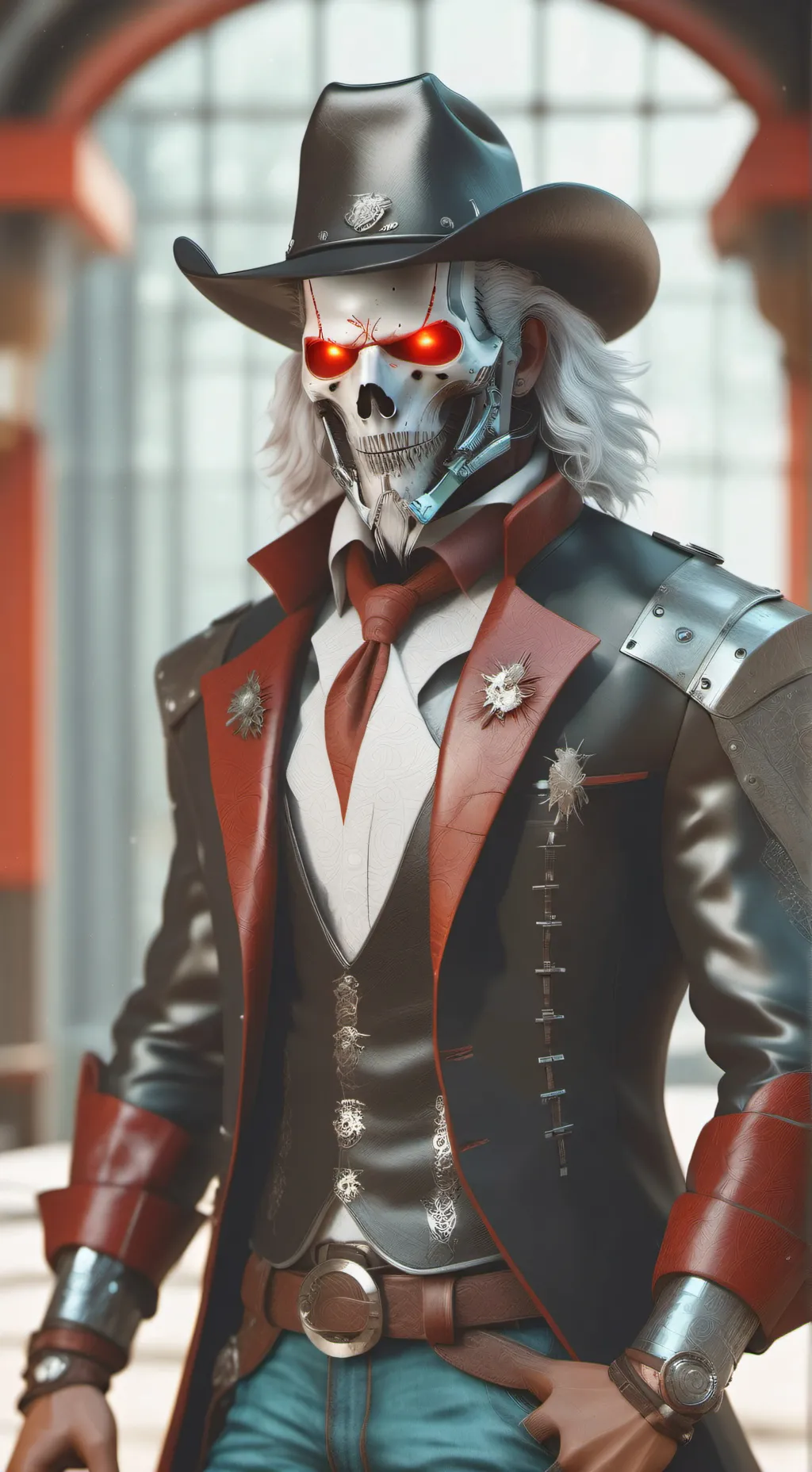 ai character: skeleton Dalton  background