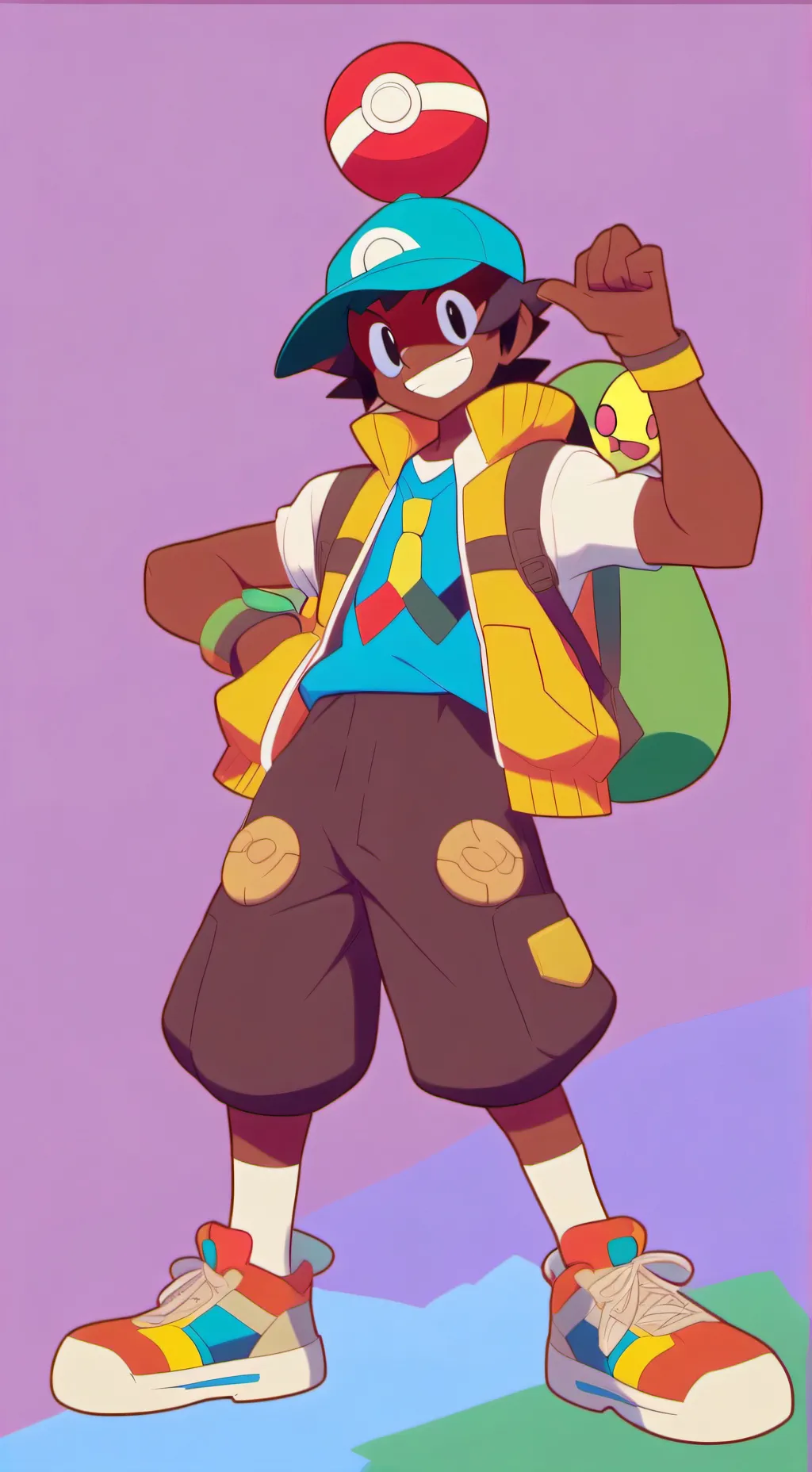 ai character: CRK x Pokemon background