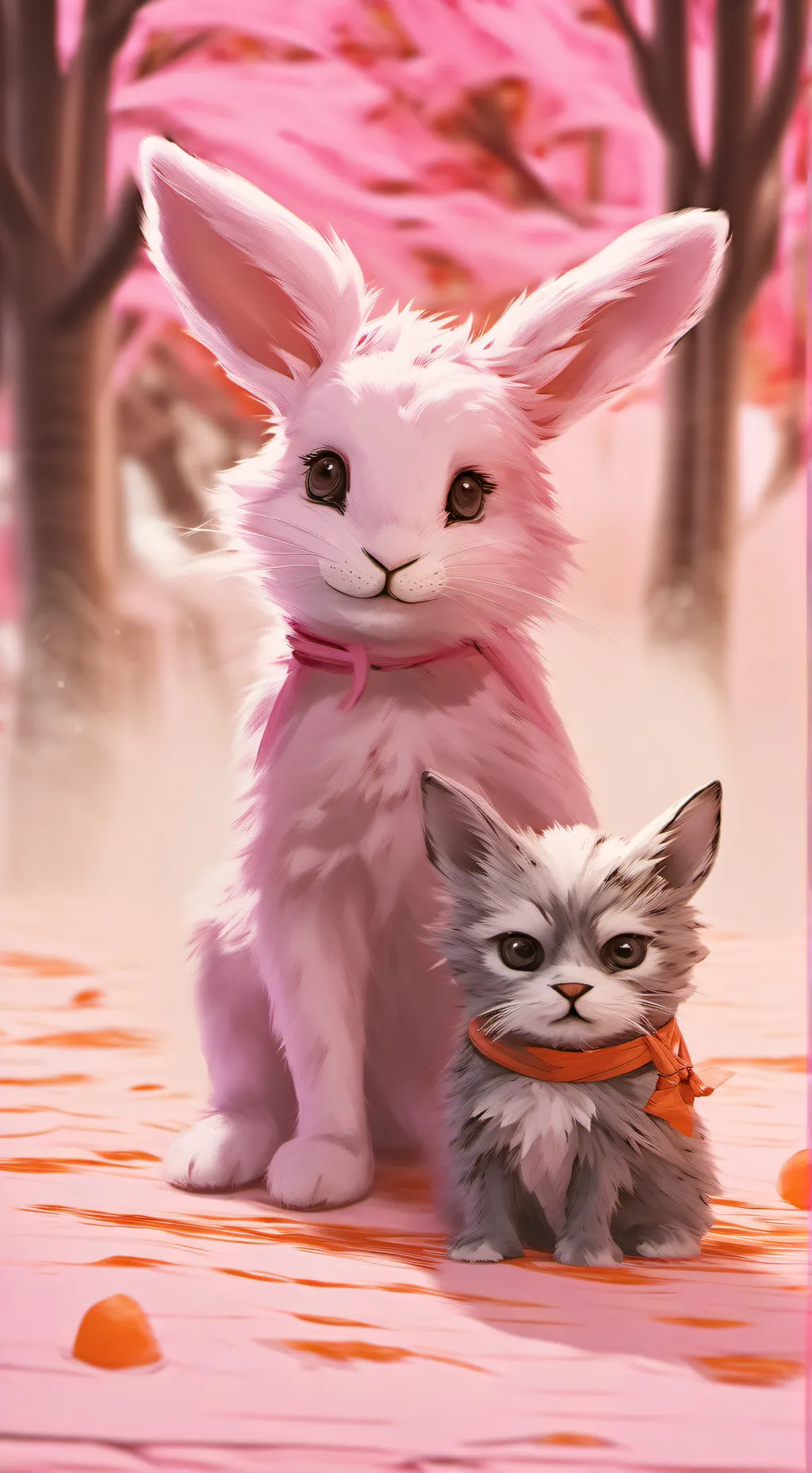 ai character: pinki and oren  background