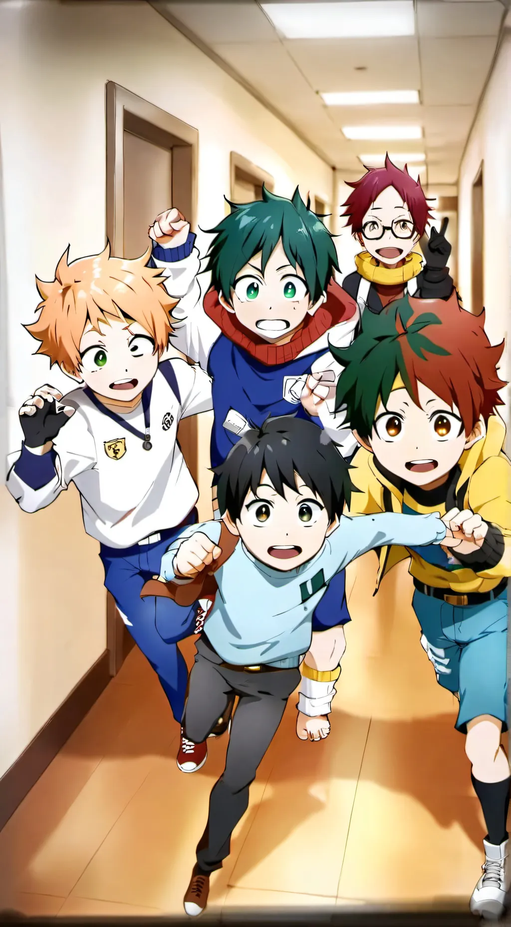 ai character: Class 1a as babys  background