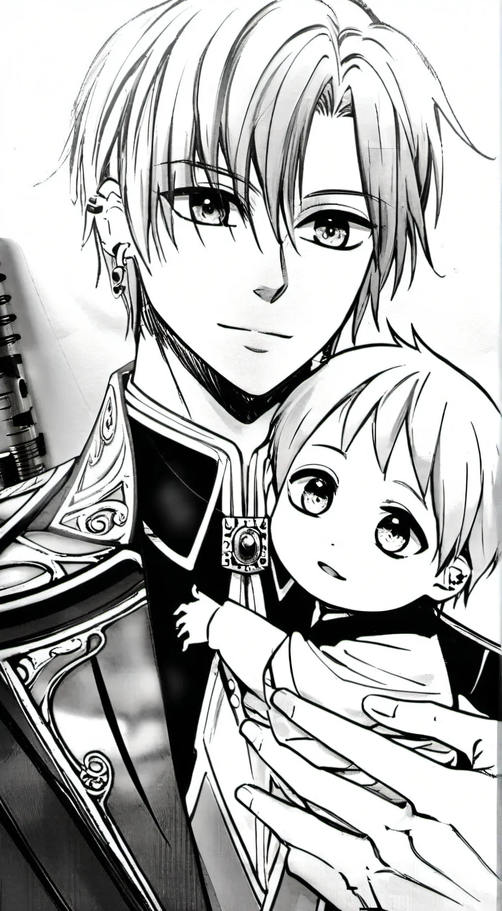 ai character: babysitting blues background