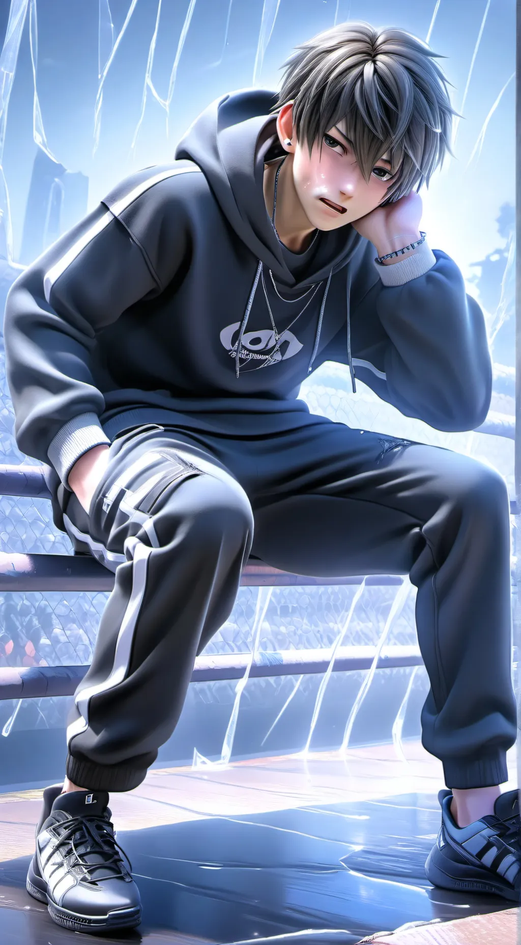 ai character: depression  test background
