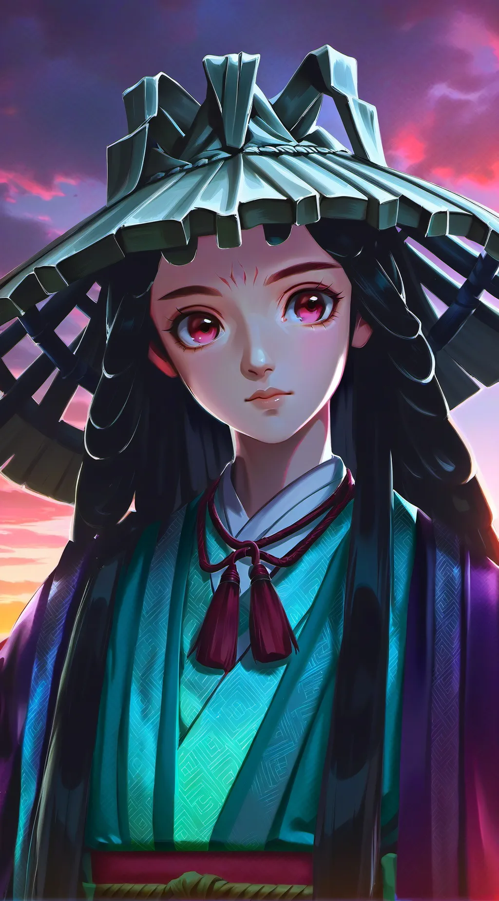 ai character: Nezuko Kamado background