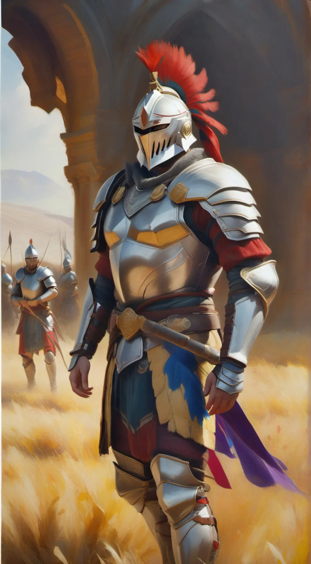 ai character: armadura viviente background