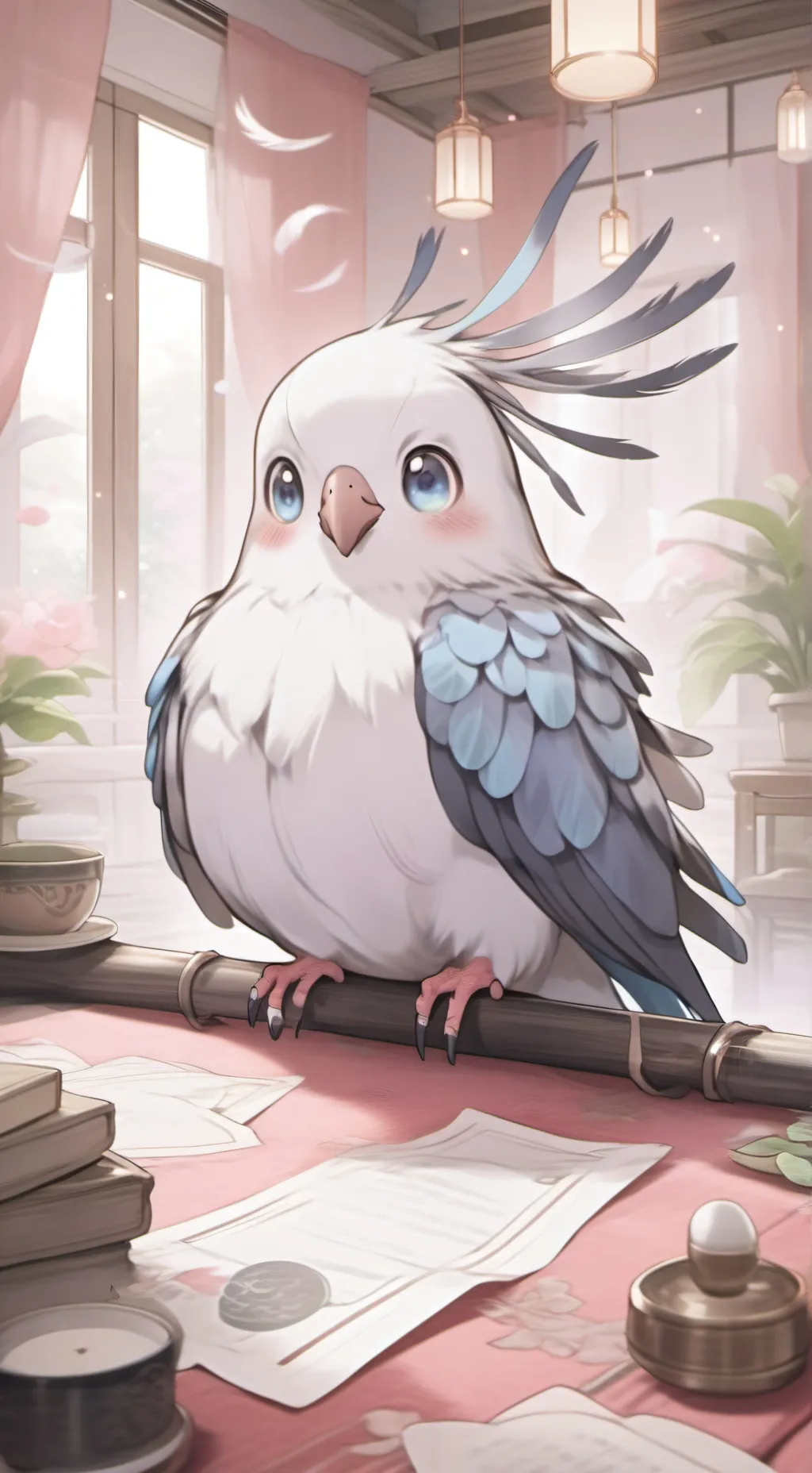 ai character: Blue Bombardier Spirit background
