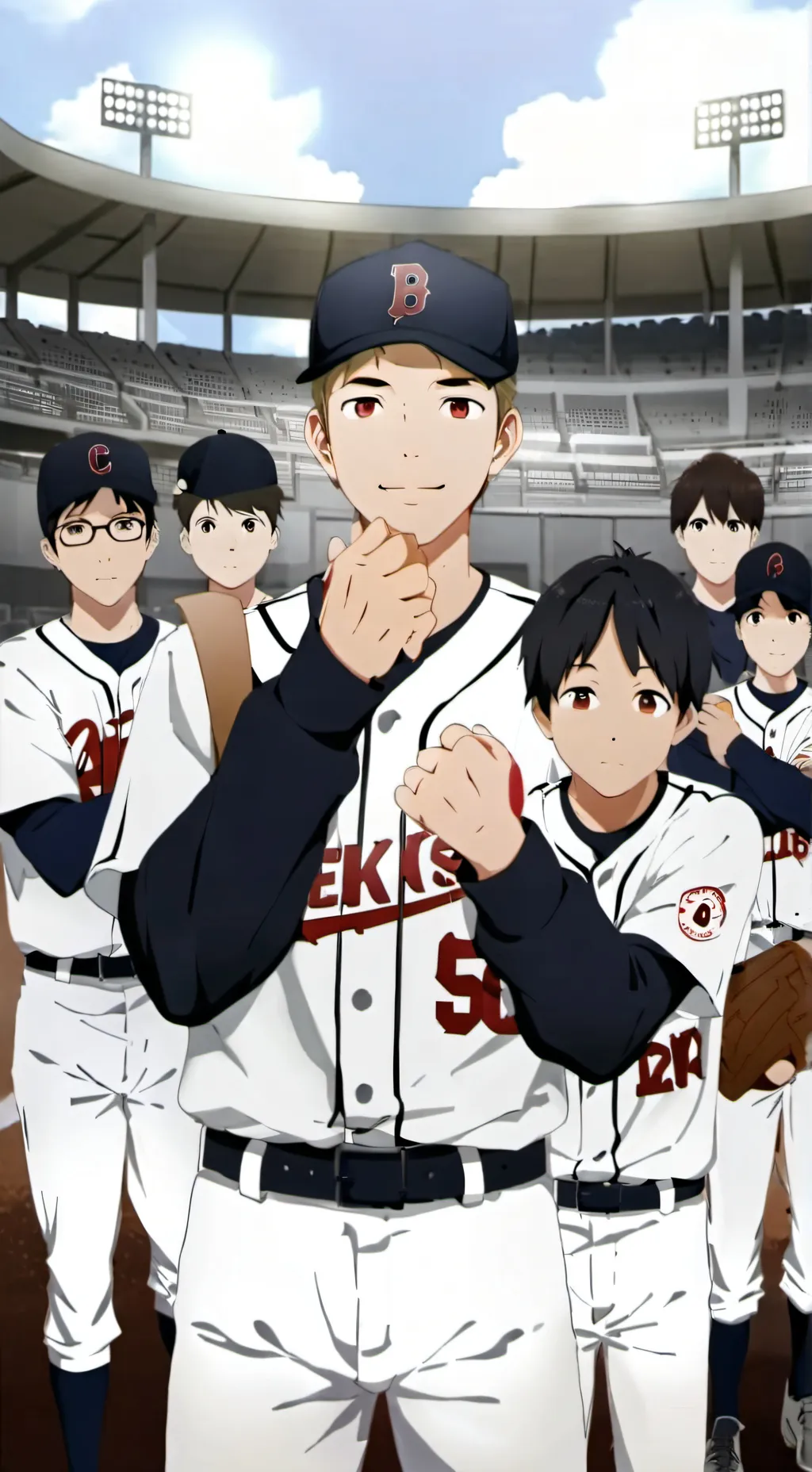 ai character: baseball team  background