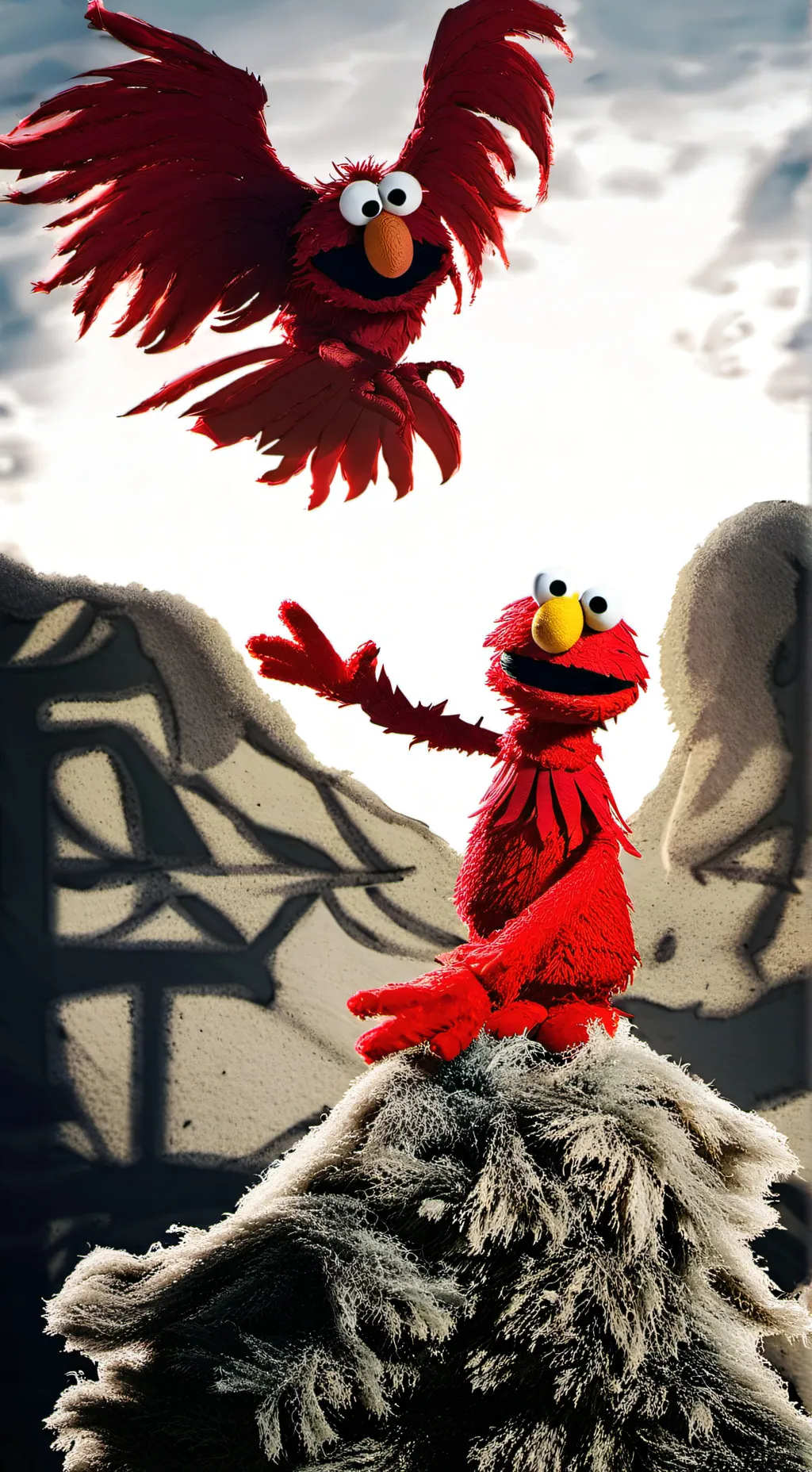 ai character: Elmo background