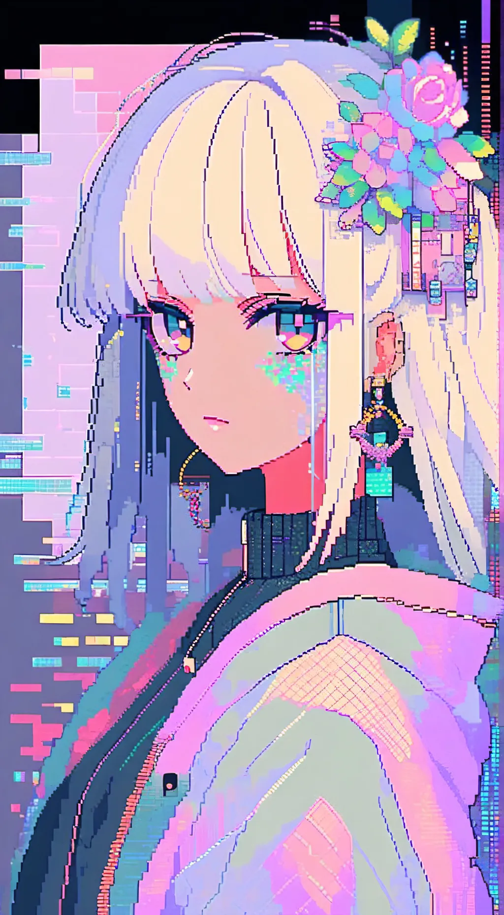 ai character: mha poder glitch  background